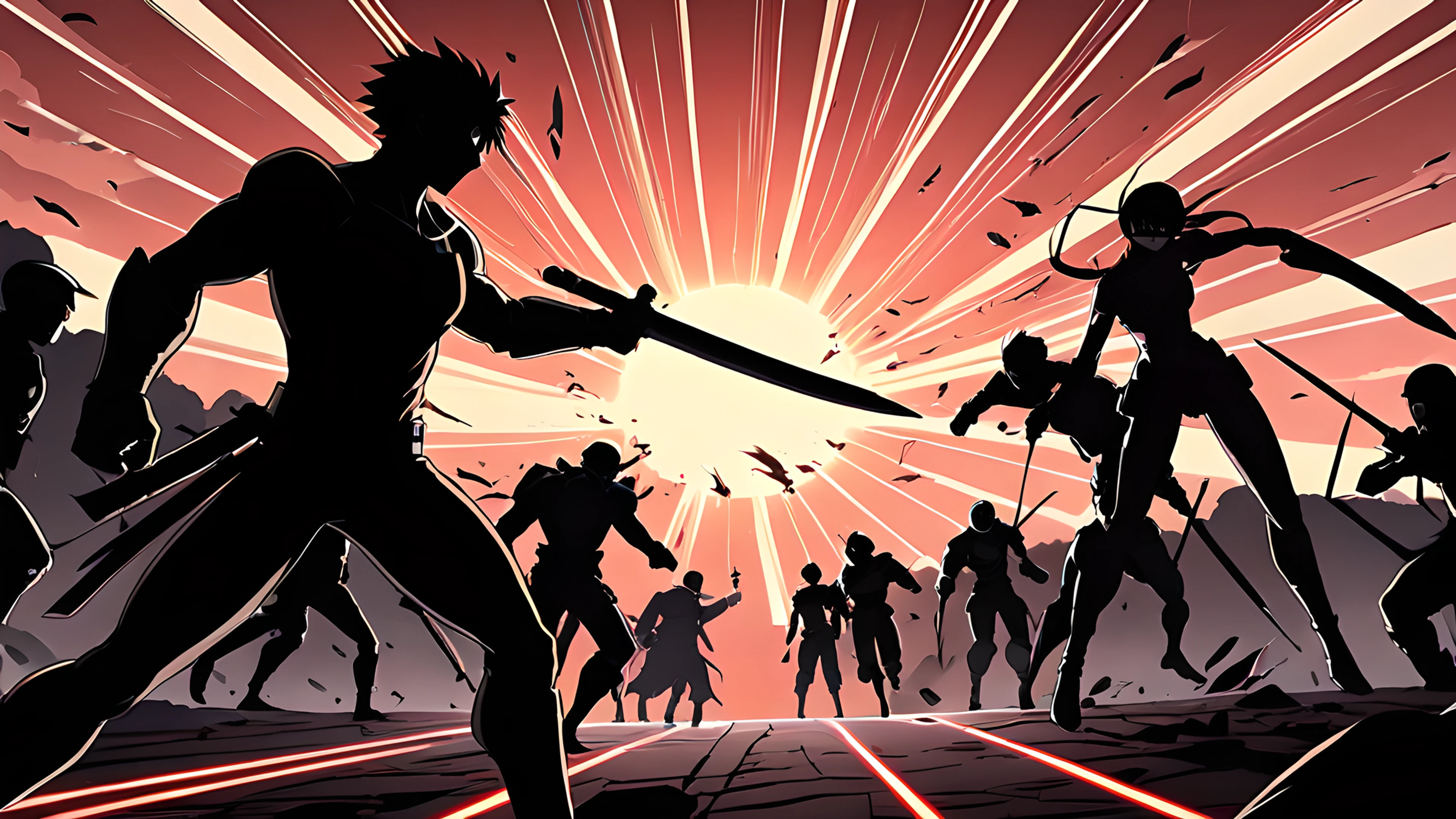 4K Anime Shonen Épico hero silhouette 2025-10-16 – 3840x2160