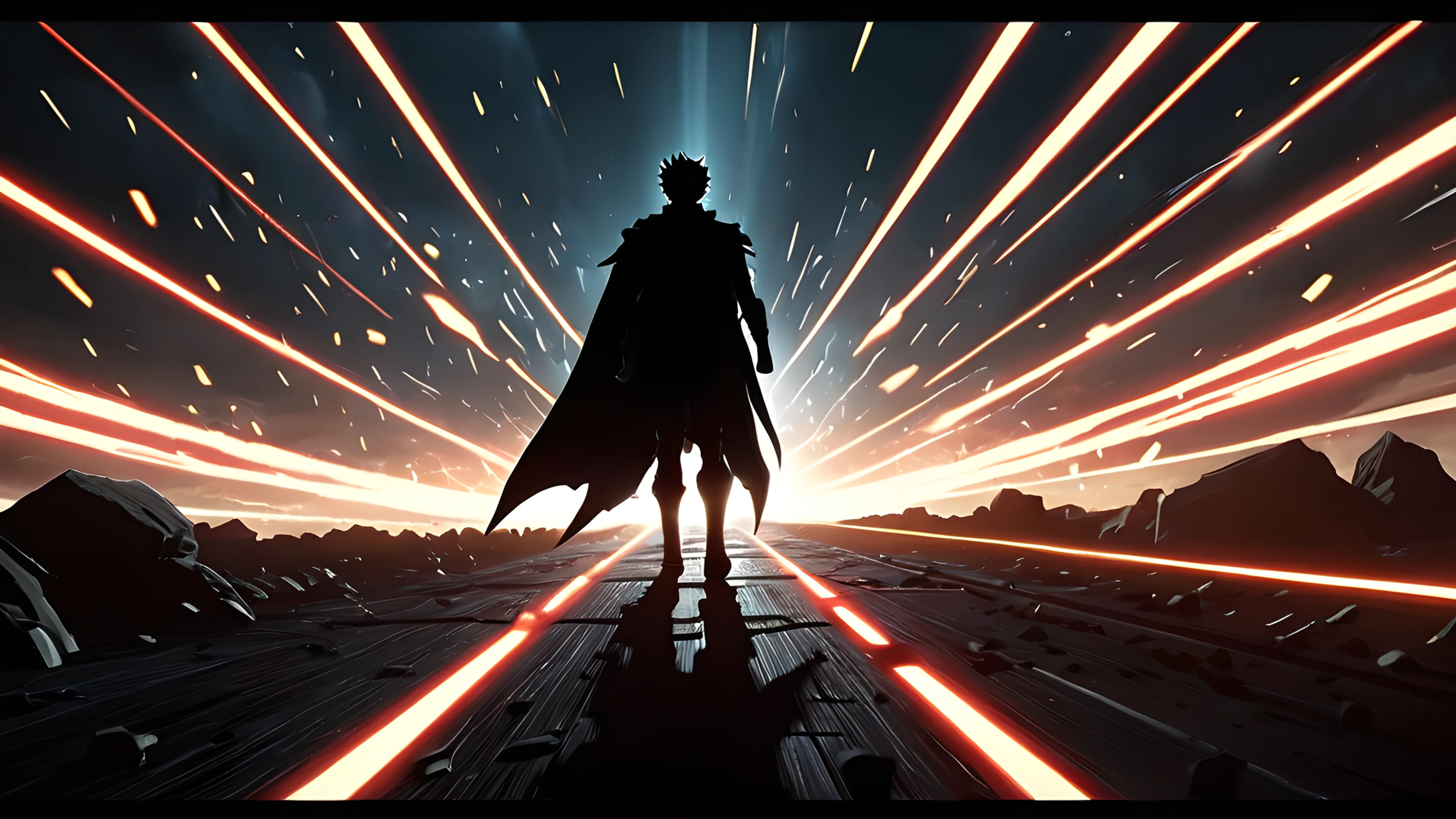 4K Anime Shonen Épico hero silhouette 2025-10-16 – 3840x2160