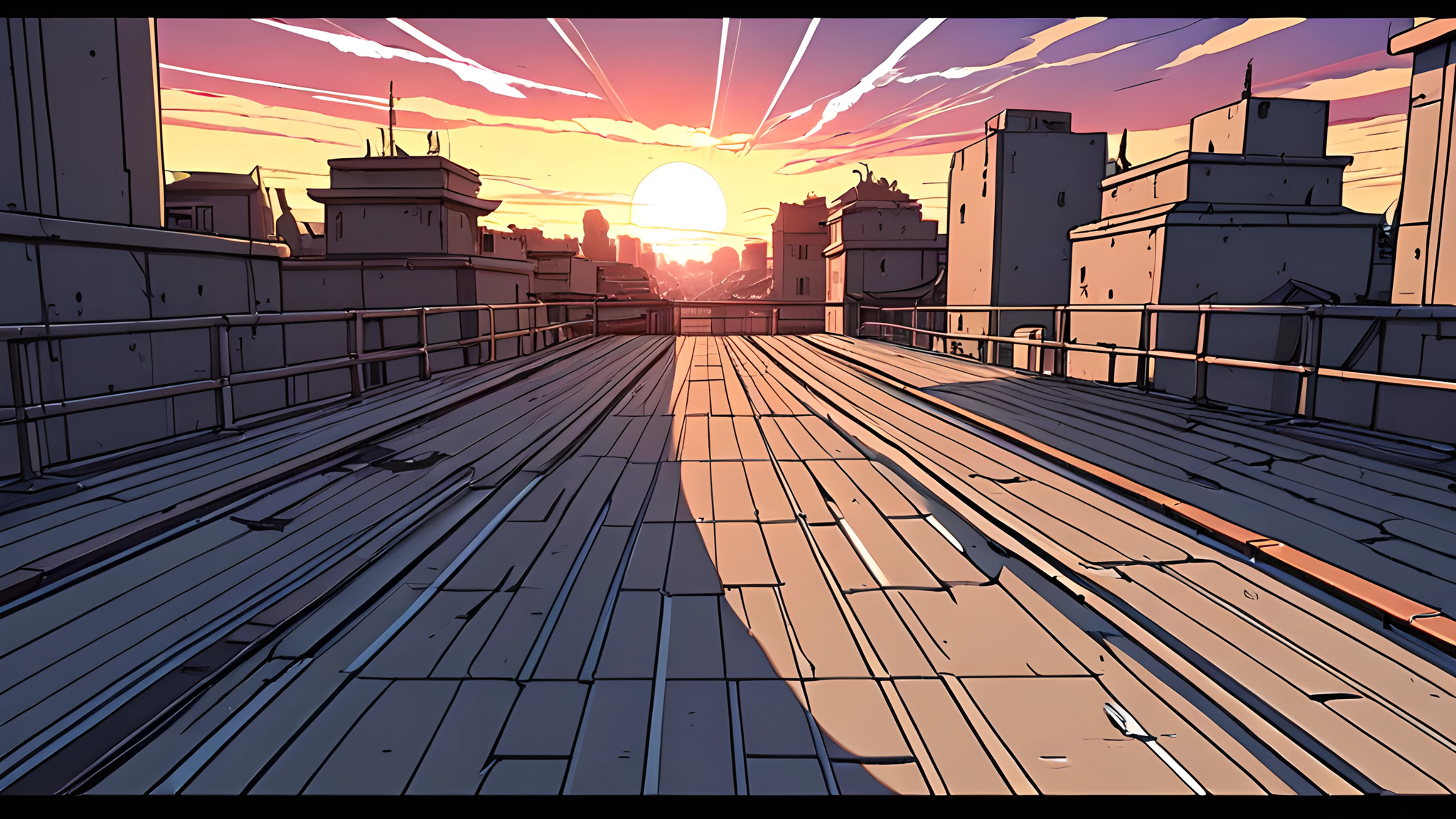 4K Anime Shonen Épico rooftop 2025-10-16 – 3840x2160