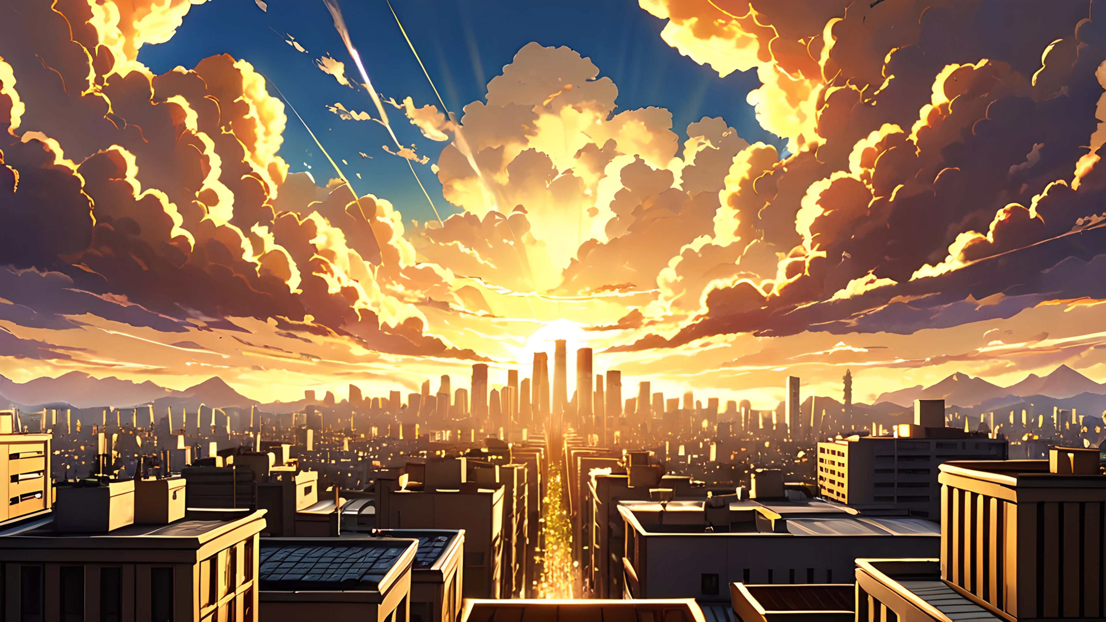 4K Anime Shonen Épico rooftop 2025-10-16 – 3840x2160