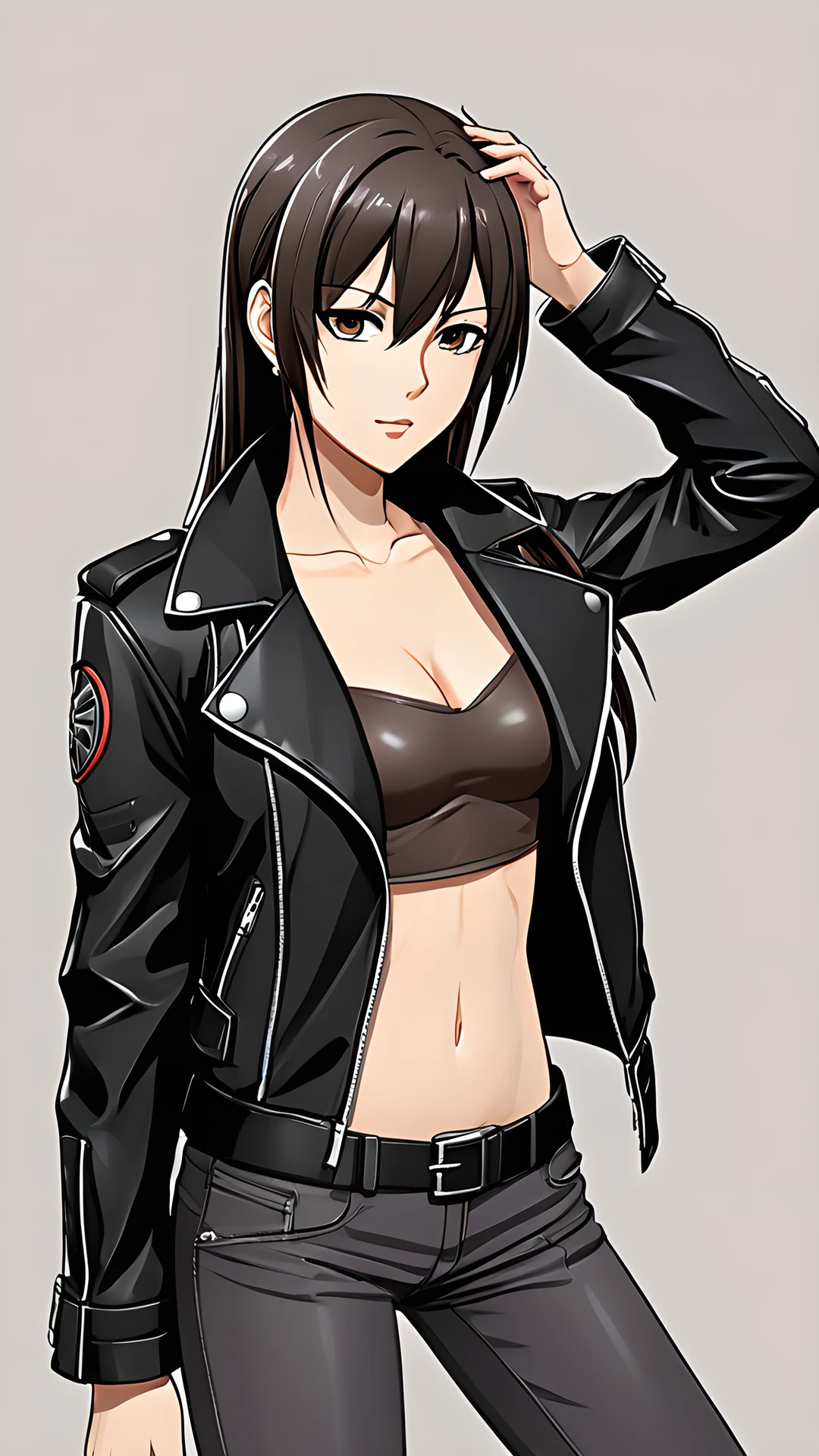 iPhone Attractive Style anime model wearing leather jacket 2025-10-16 – 1080x1920