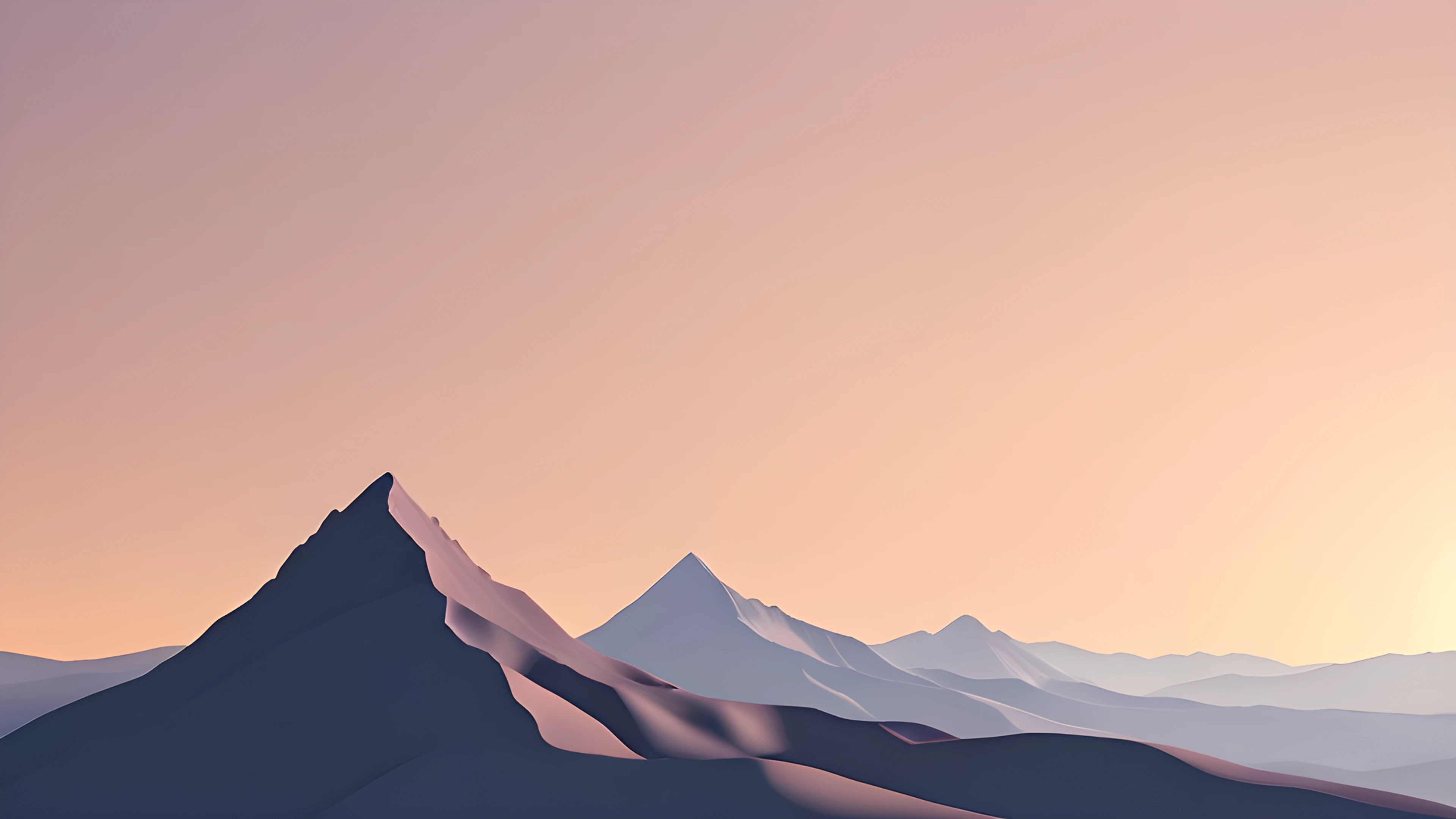 4K Minimalist Blue mountains 2025-10-16 – 3840x2160