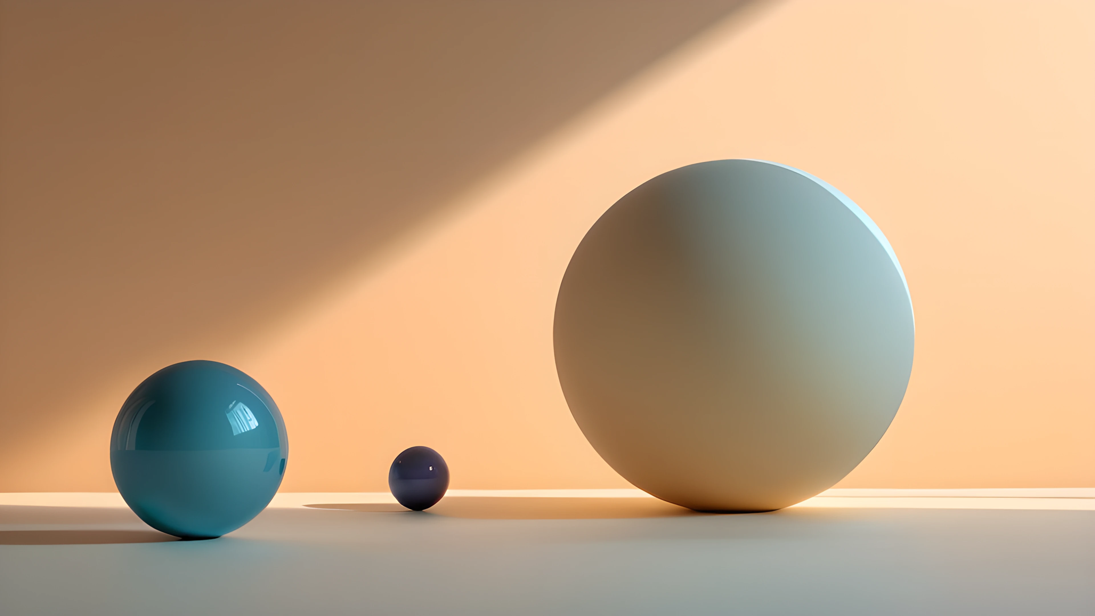 4K Minimalist Blue spheres 2025-10-16 – 3840x2160