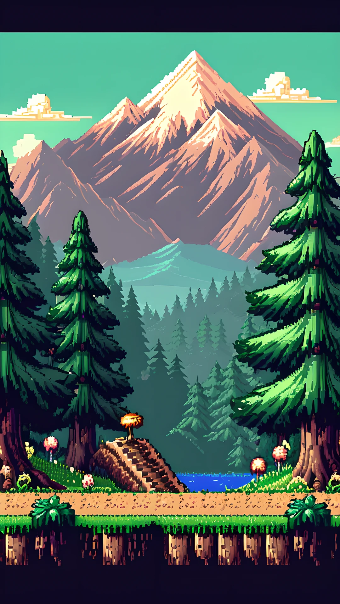 iPhone Retro Pixel Art forest 2025-10-16 – 1080x1920
