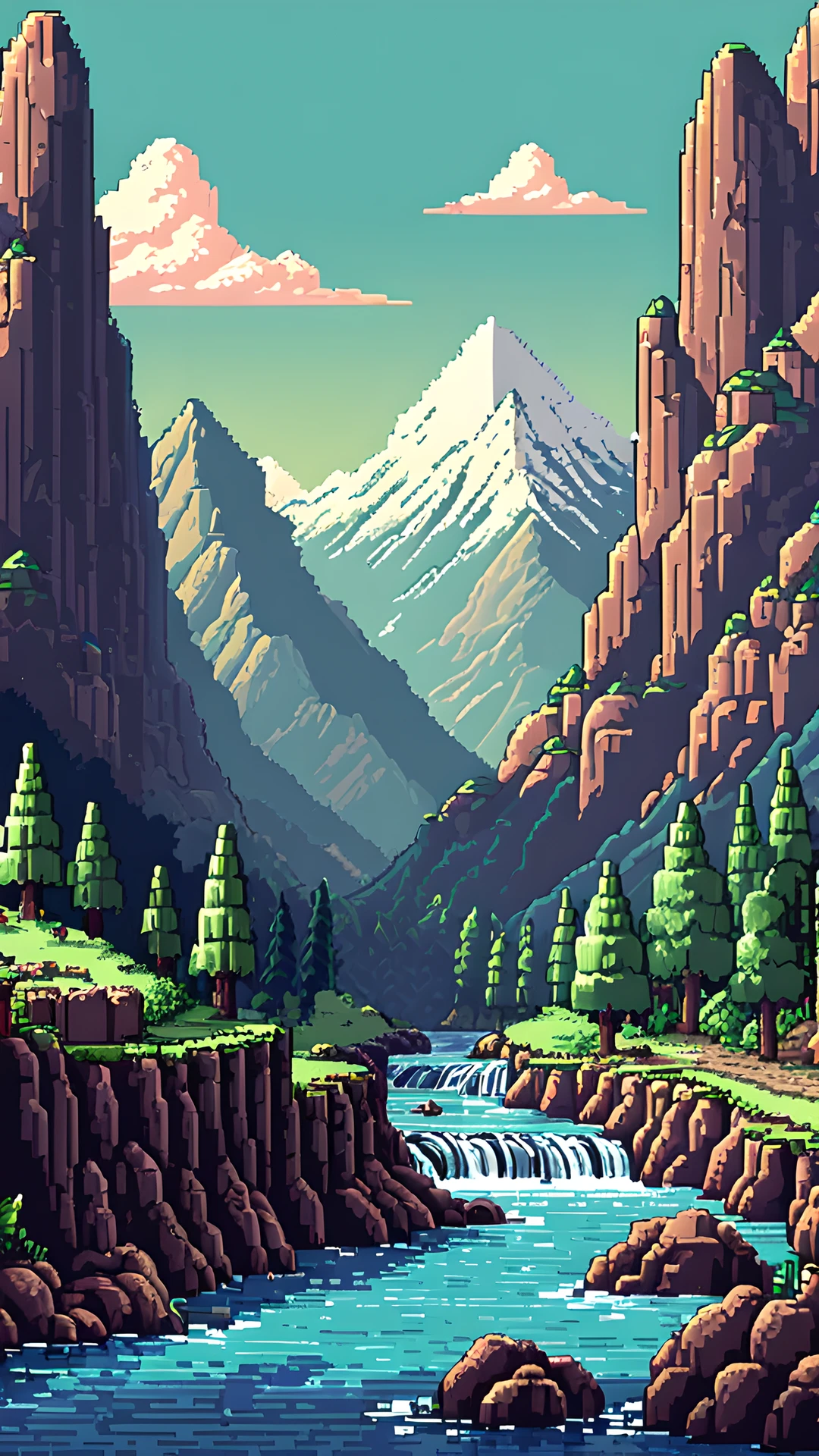 iPhone Retro Pixel Art river 2025-10-16 – 1080x1920