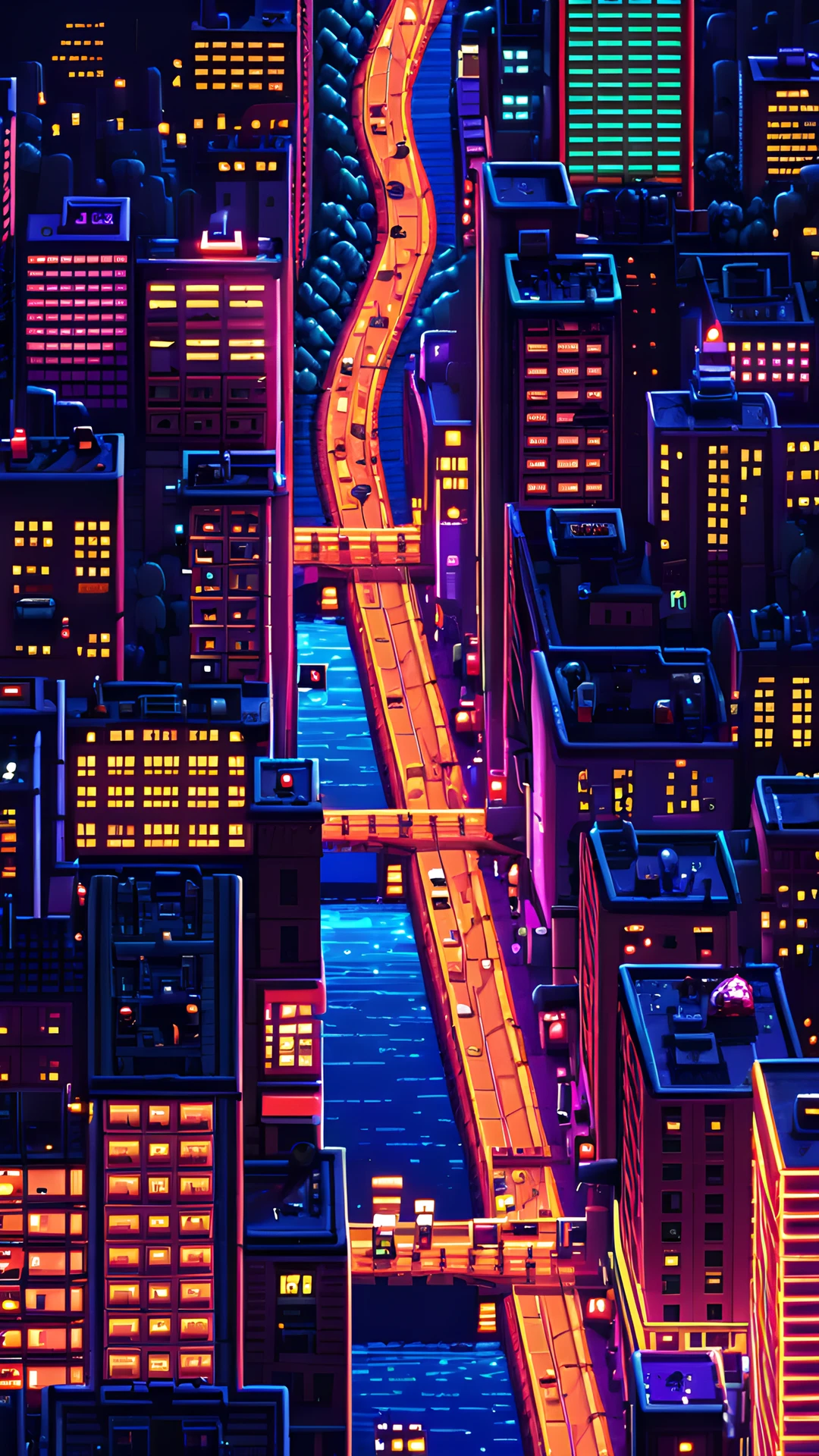 iPhone Retro Pixel Art river 2025-10-16 – 1080x1920