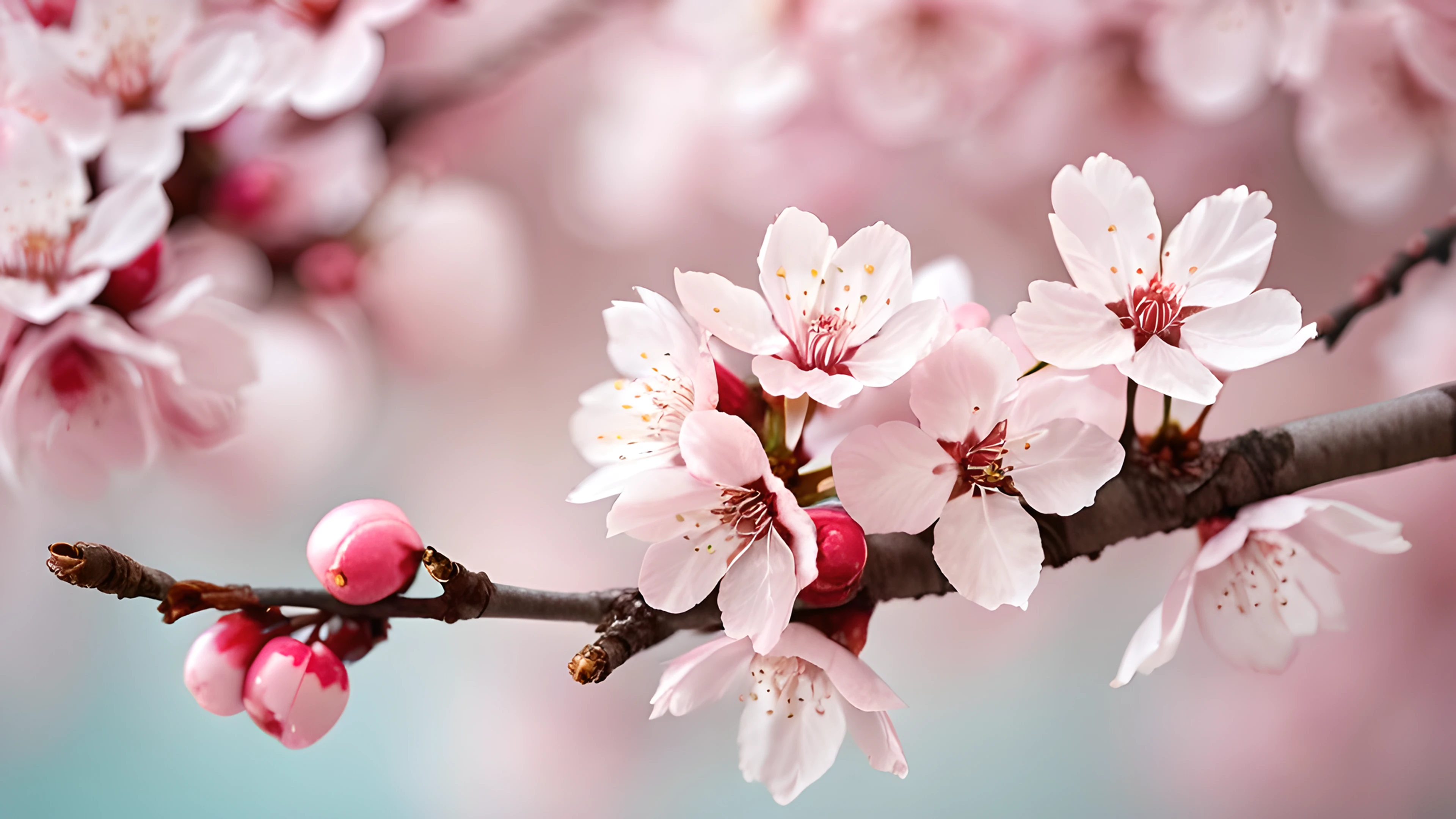 4K Flowers & Sakura cherry blossom branch 2025-10-17