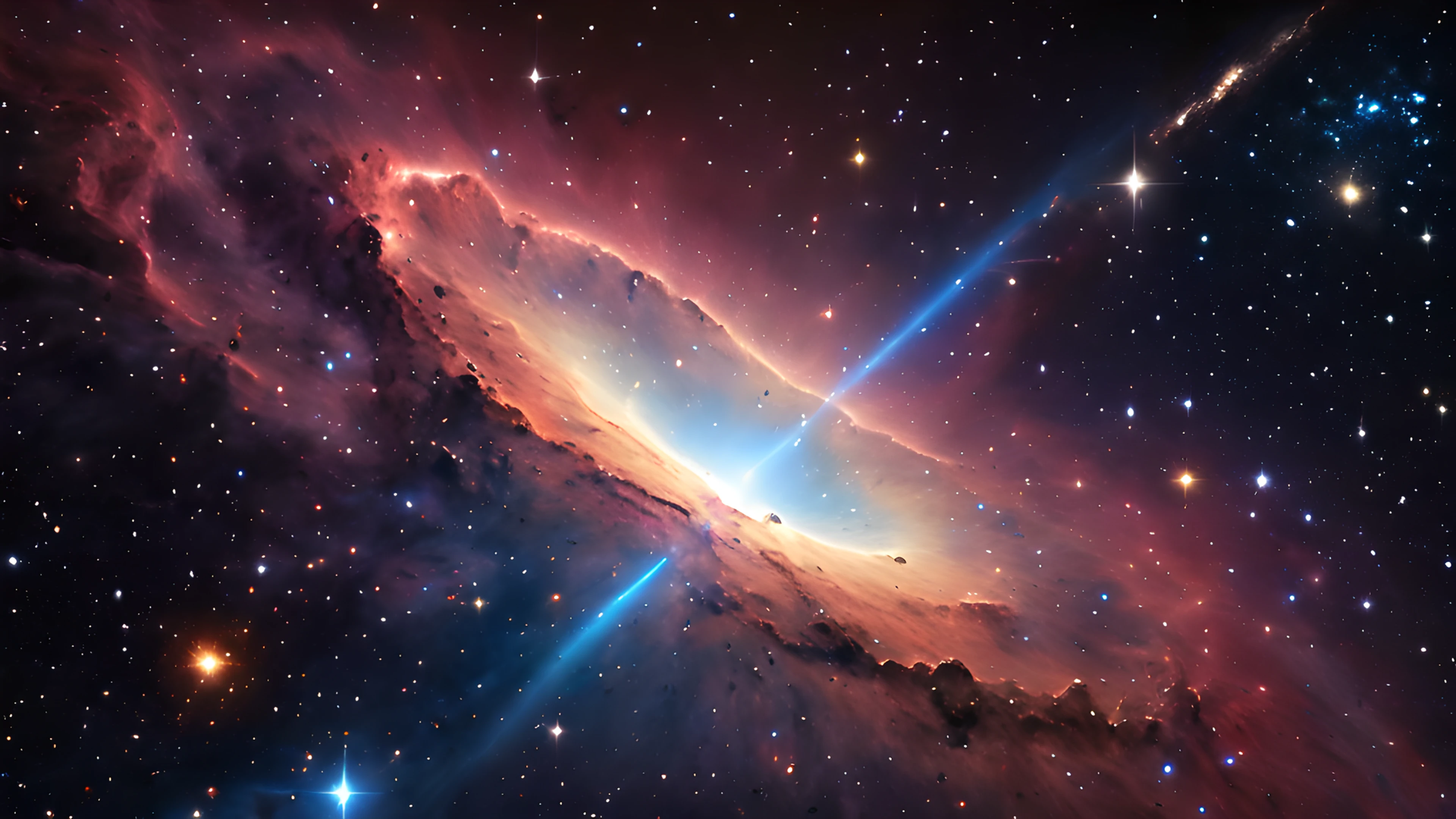 4K Space Nebula asteroid belt 2025-10-17