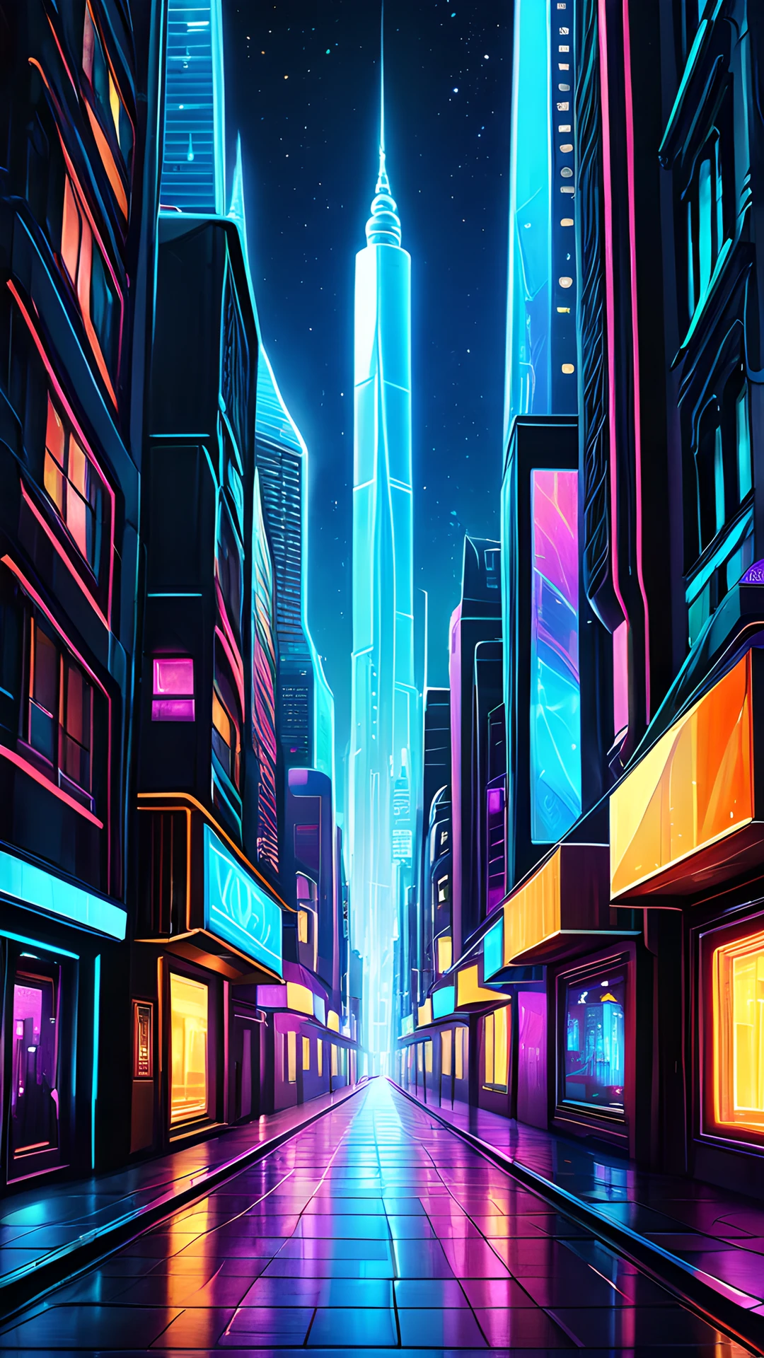 iPhone Neon Cyberpunk City alley 2025-10-17