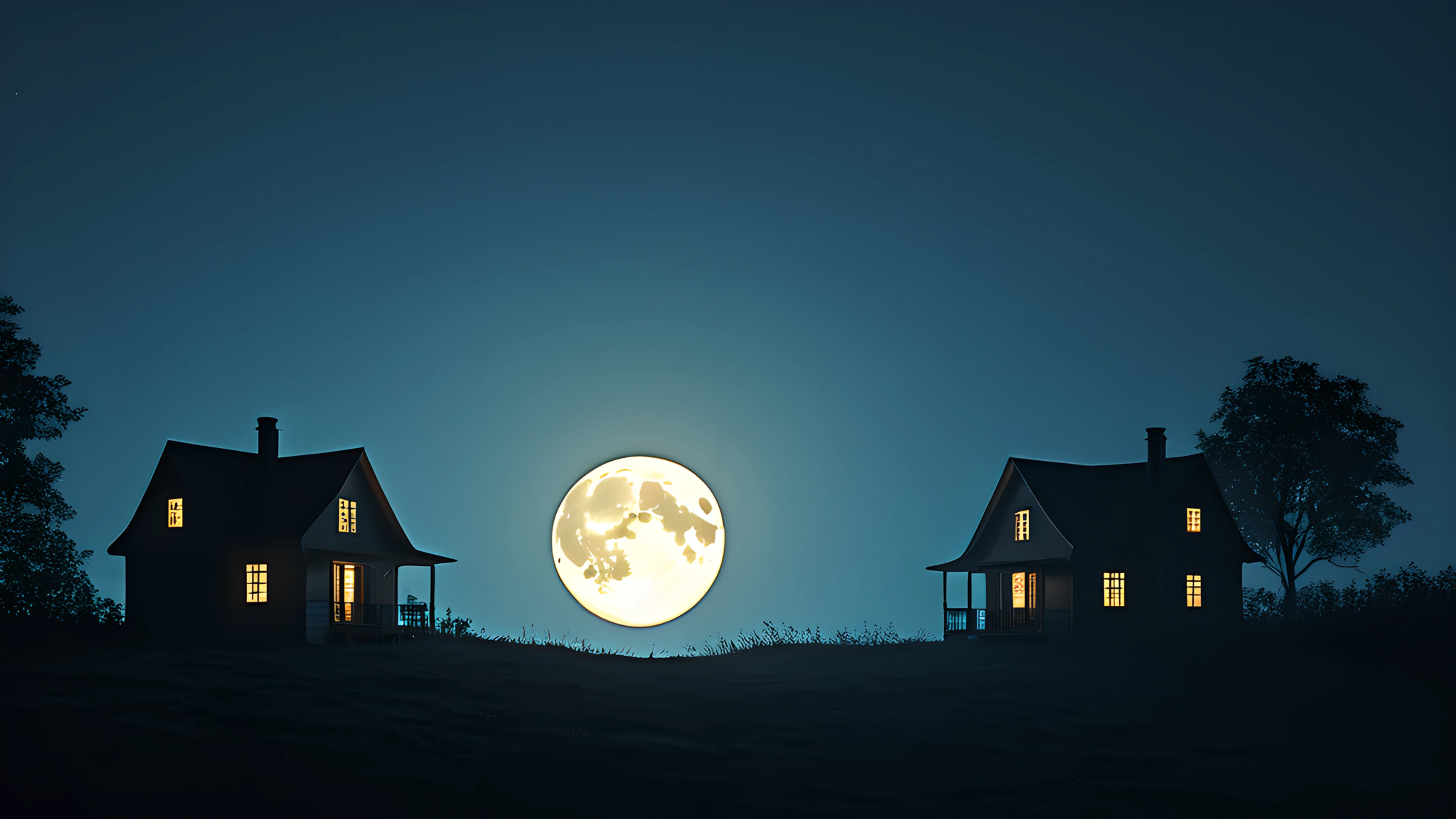 4K Halloween Haunted Street moon 2025-10-18