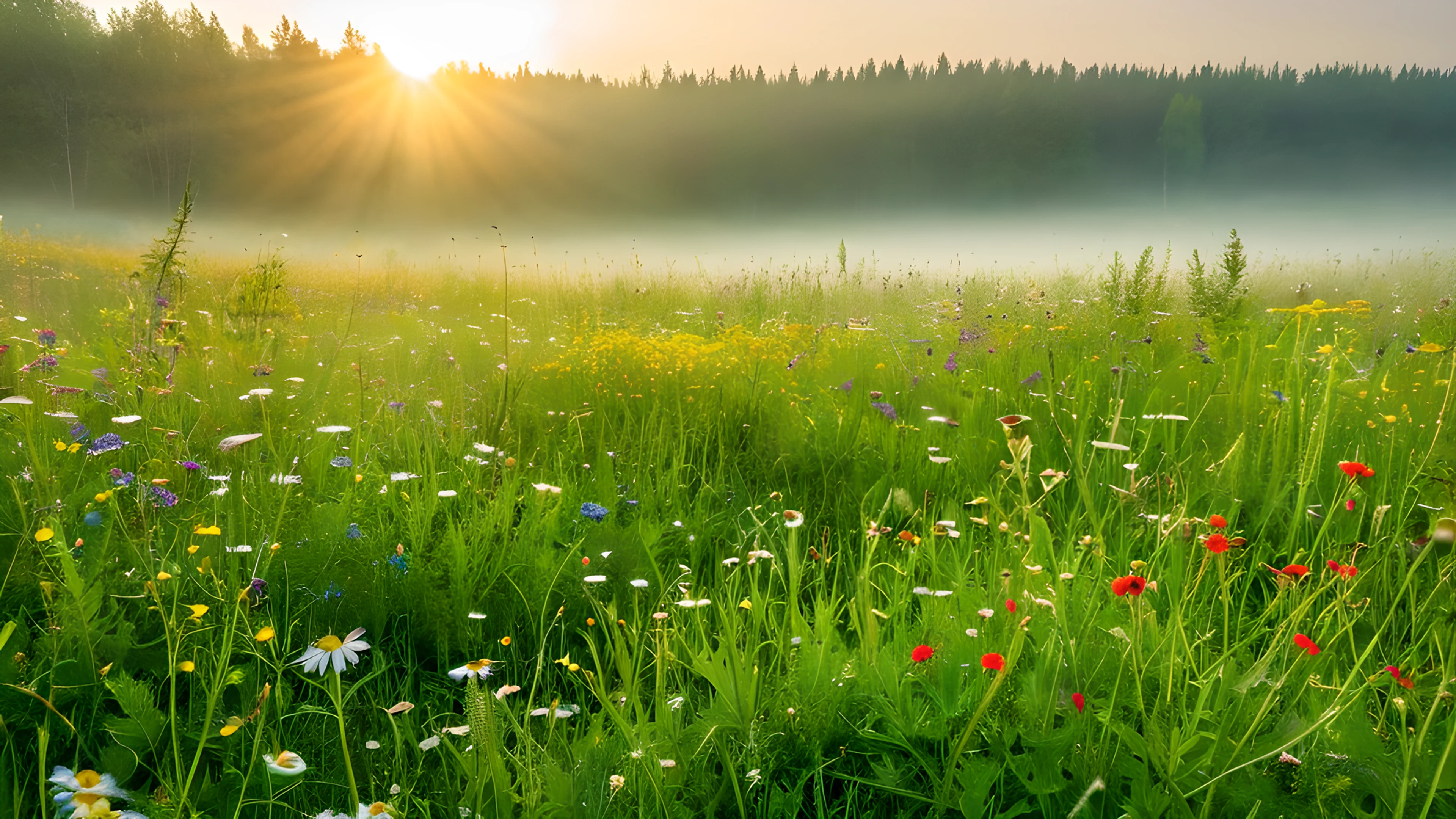 4K Spring Meadow wildflowers 2025-10-18