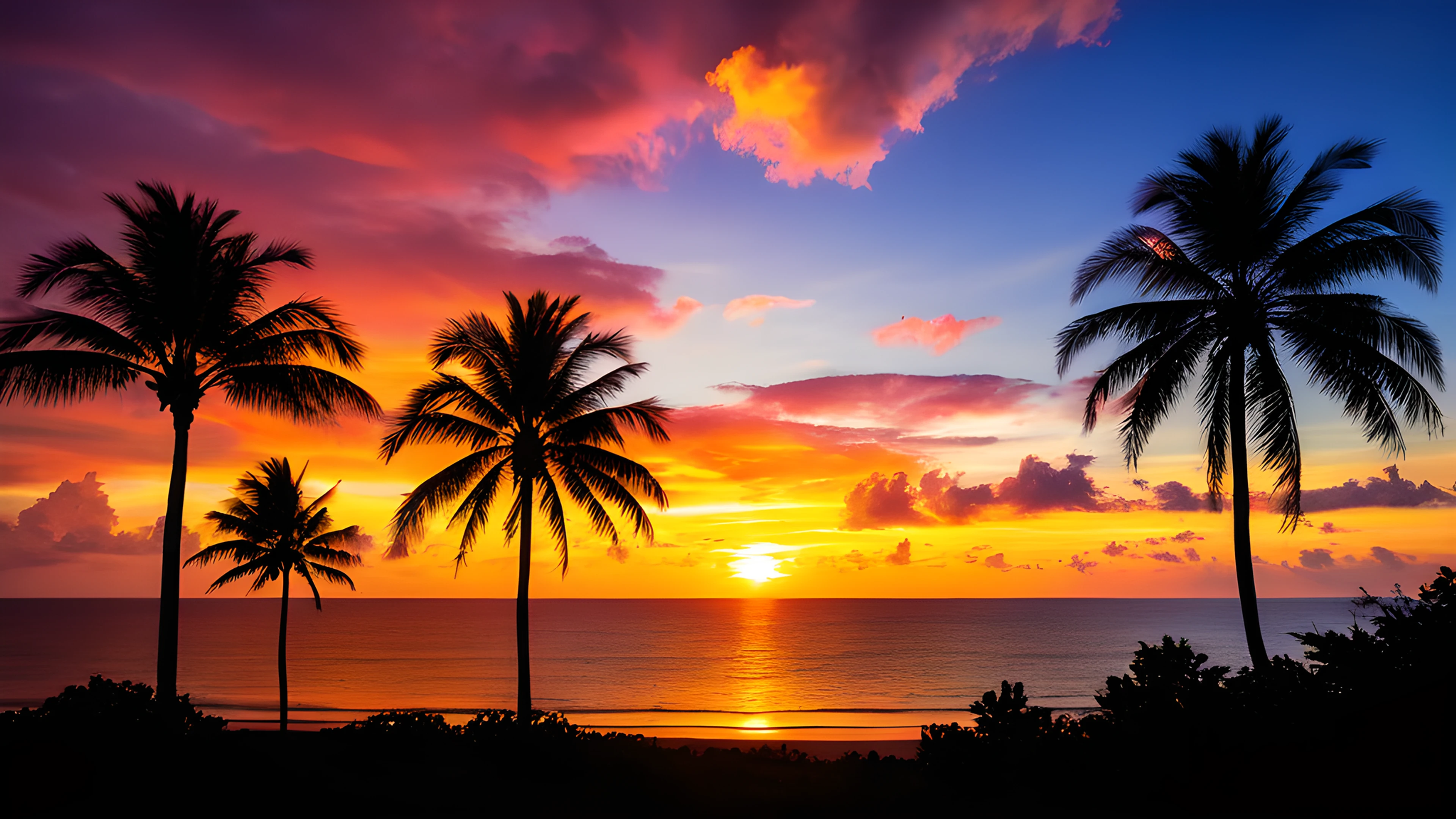 4K Summer Tropical Sunset clouds 2025-10-18