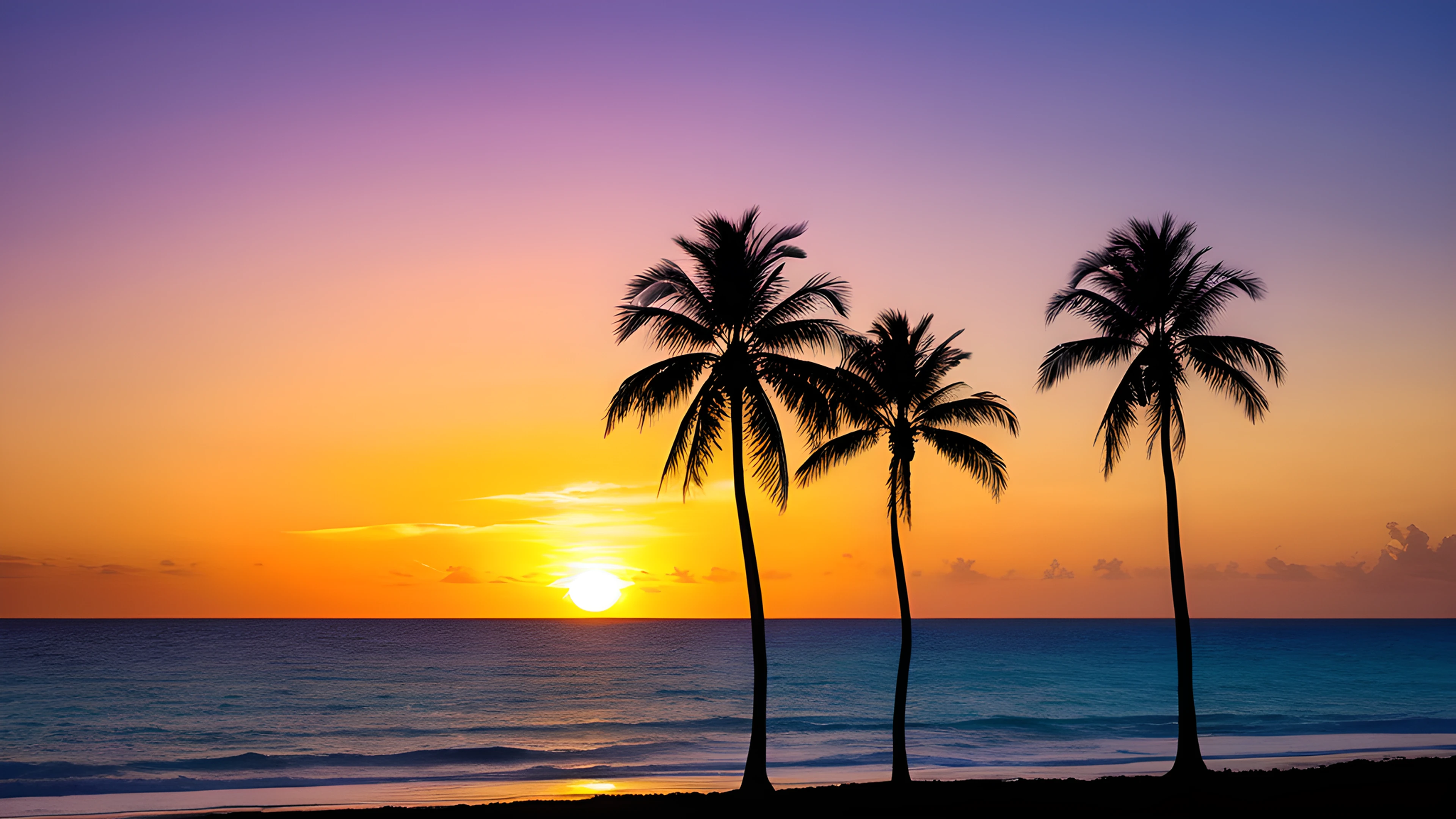 4K Summer Tropical Sunset horizon 2025-10-18