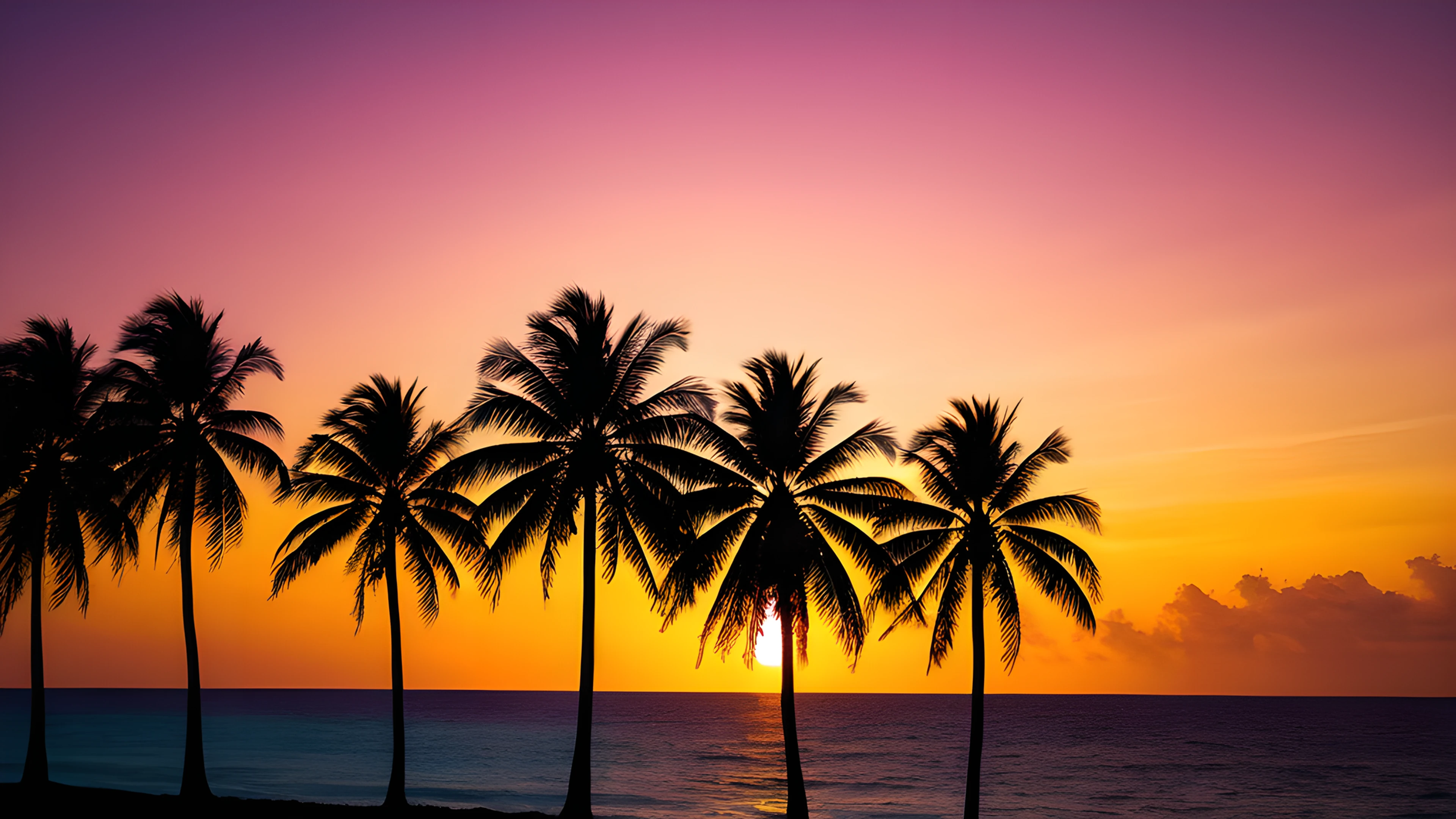 4K Summer Tropical Sunset ocean 2025-10-18