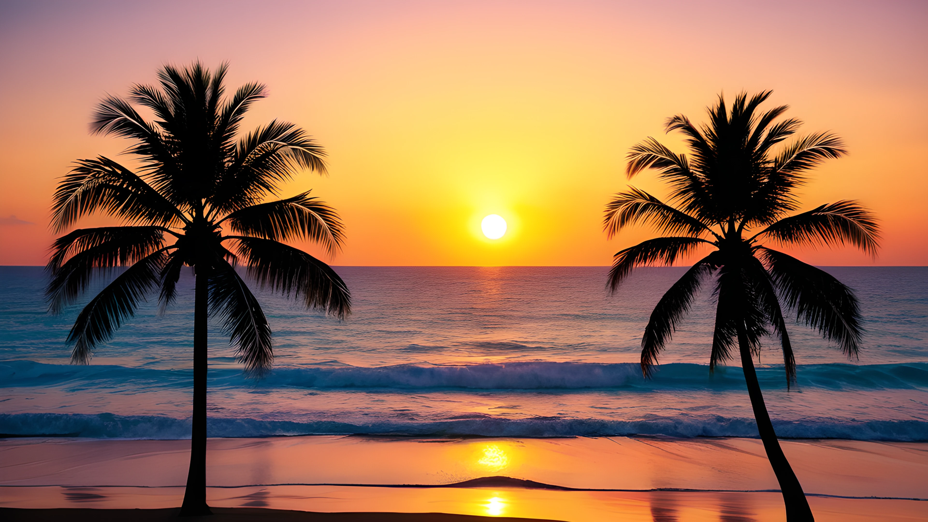 4K Summer Tropical Sunset ocean 2025-10-18