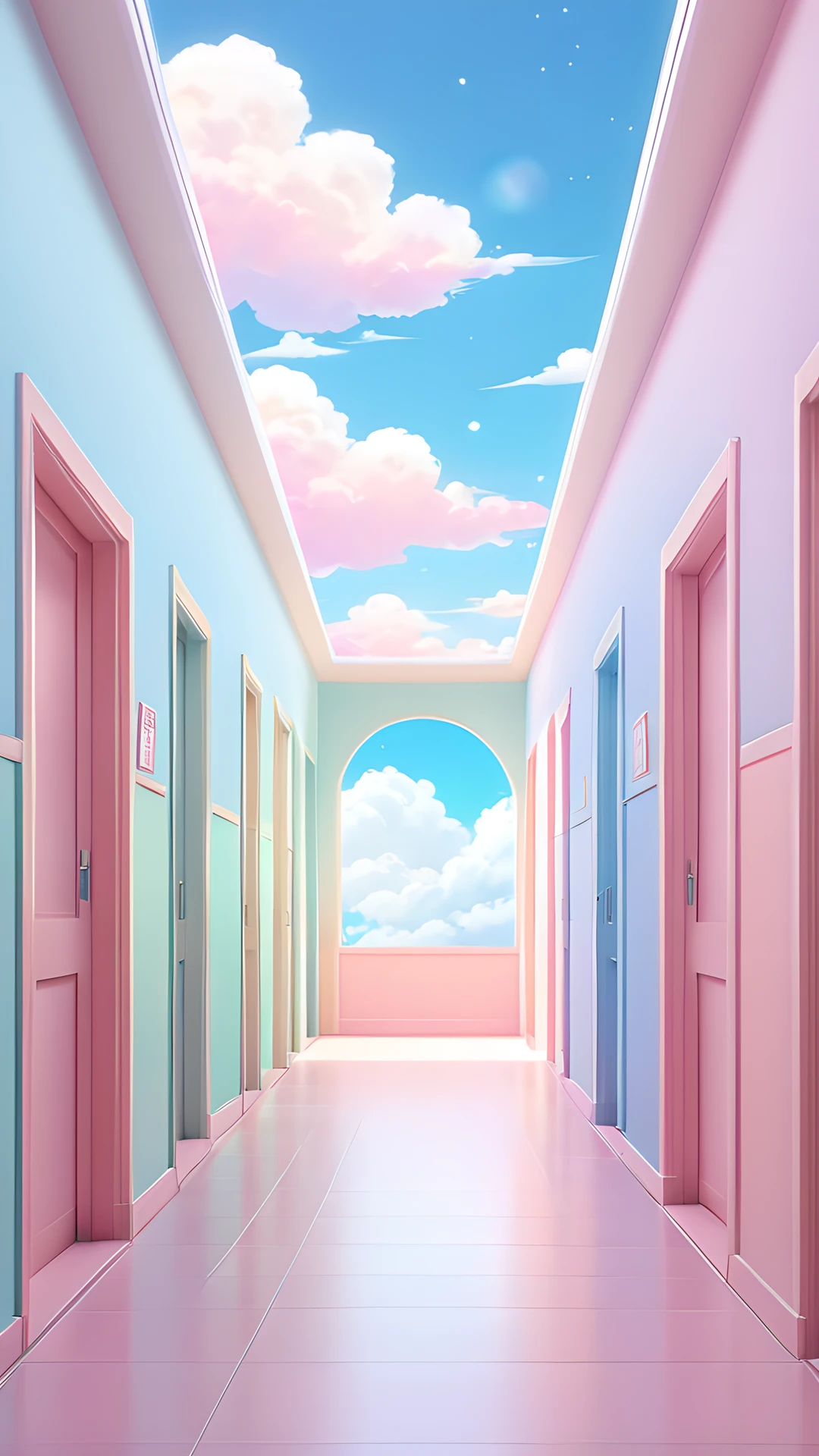 iPhone Anime Aesthetic (Safe) school corridor 2025-10-18