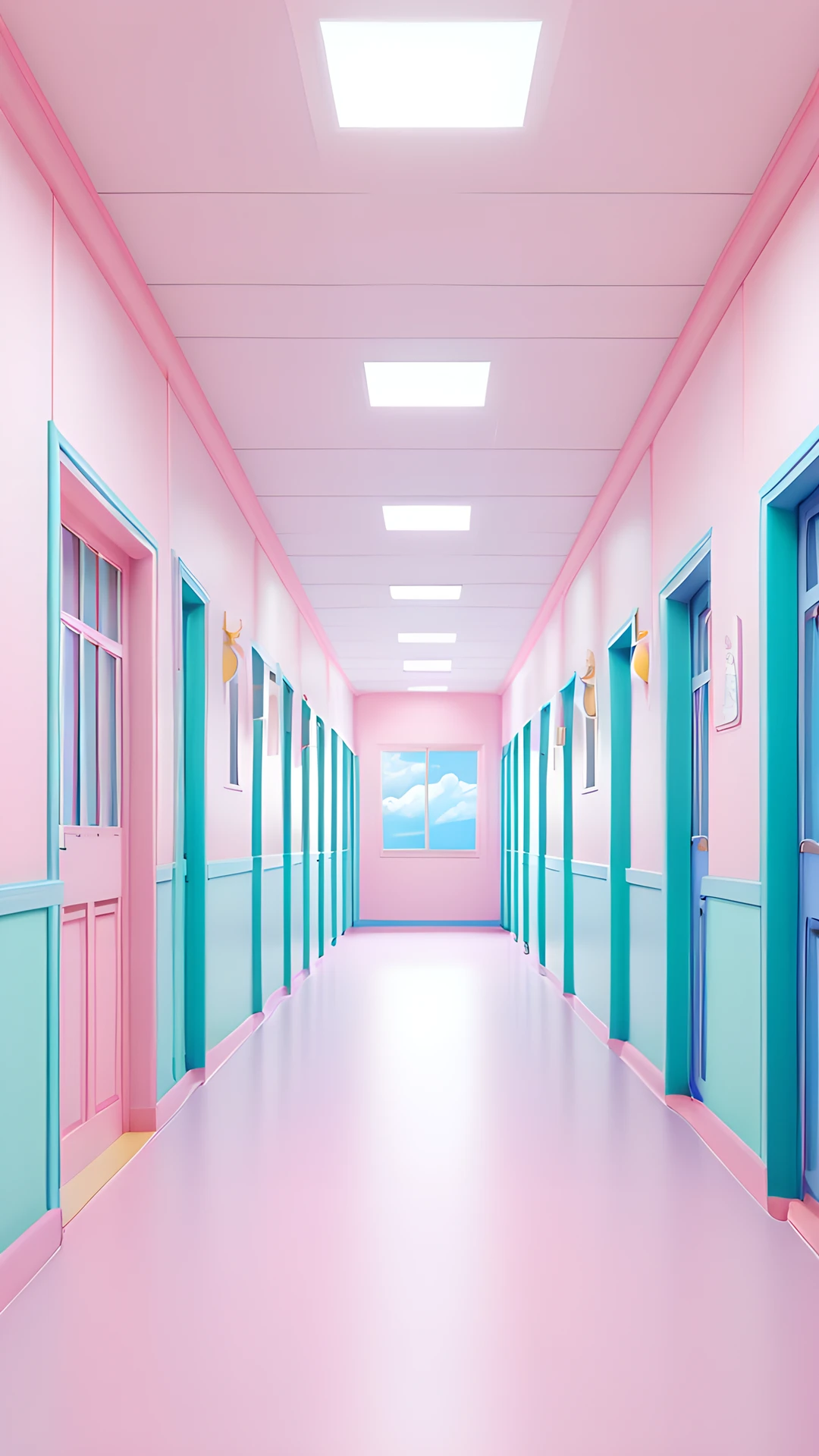 iPhone Anime Aesthetic (Safe) school corridor 2025-10-18