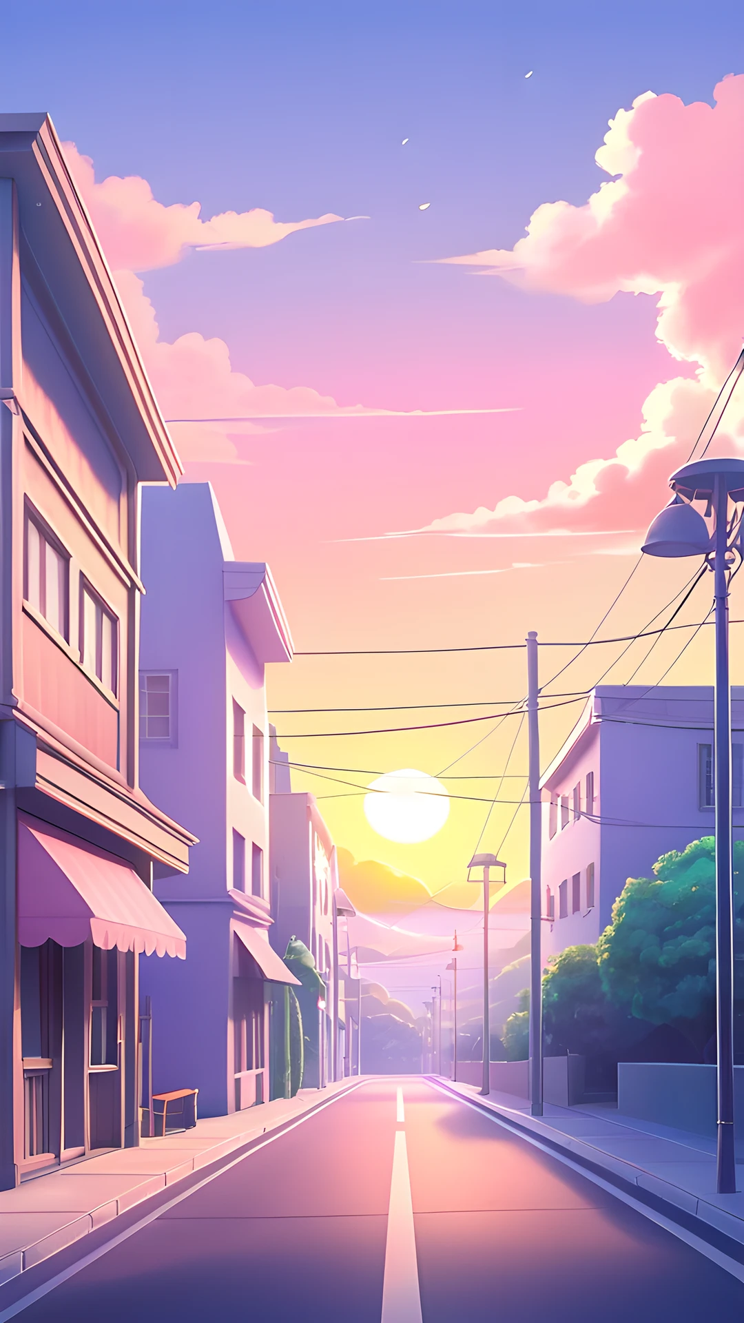 iPhone Anime Aesthetic (Safe) sunset street 2025-10-18