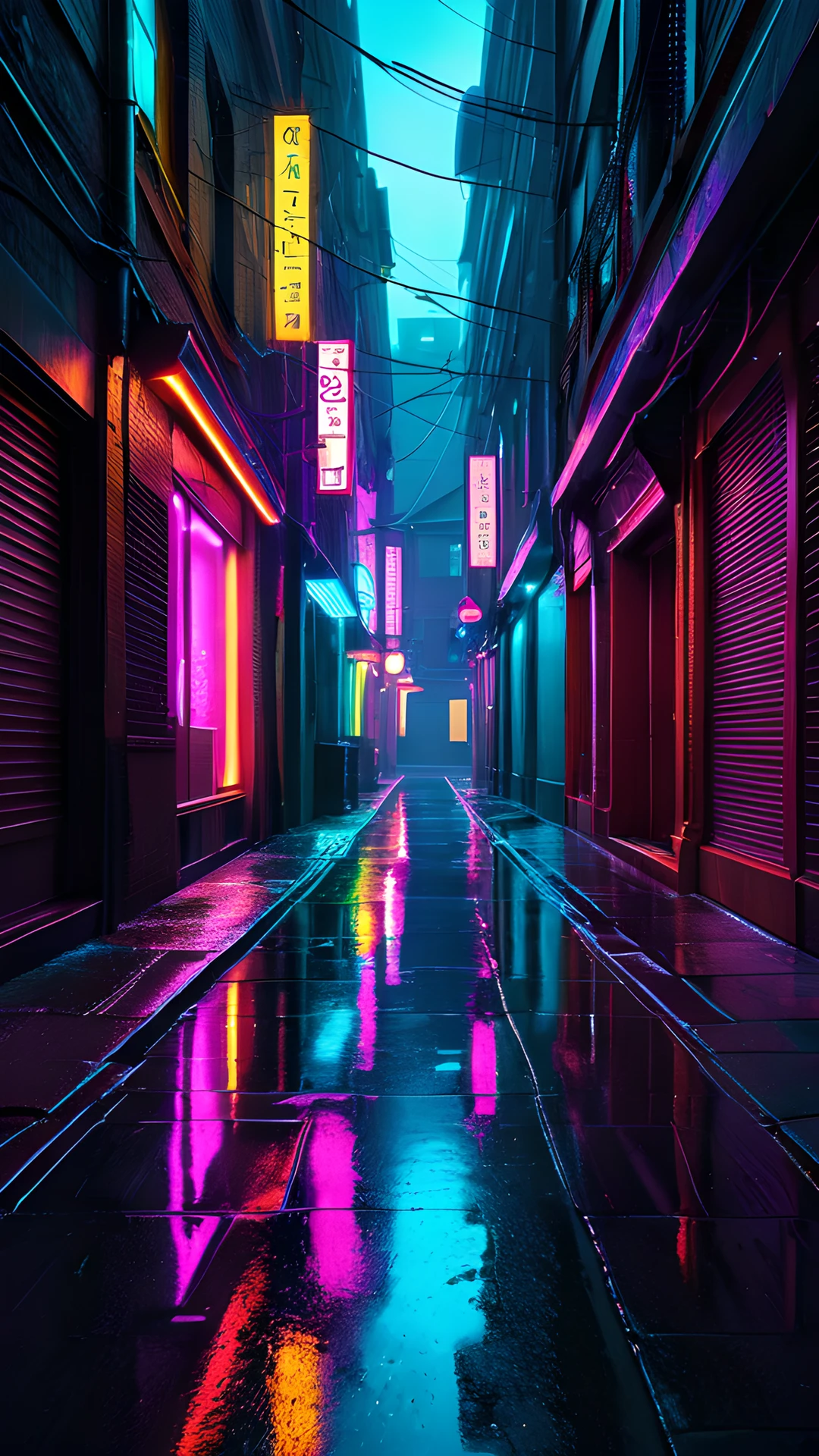 iPhone Neon Cyberpunk City alley 2025-10-18
