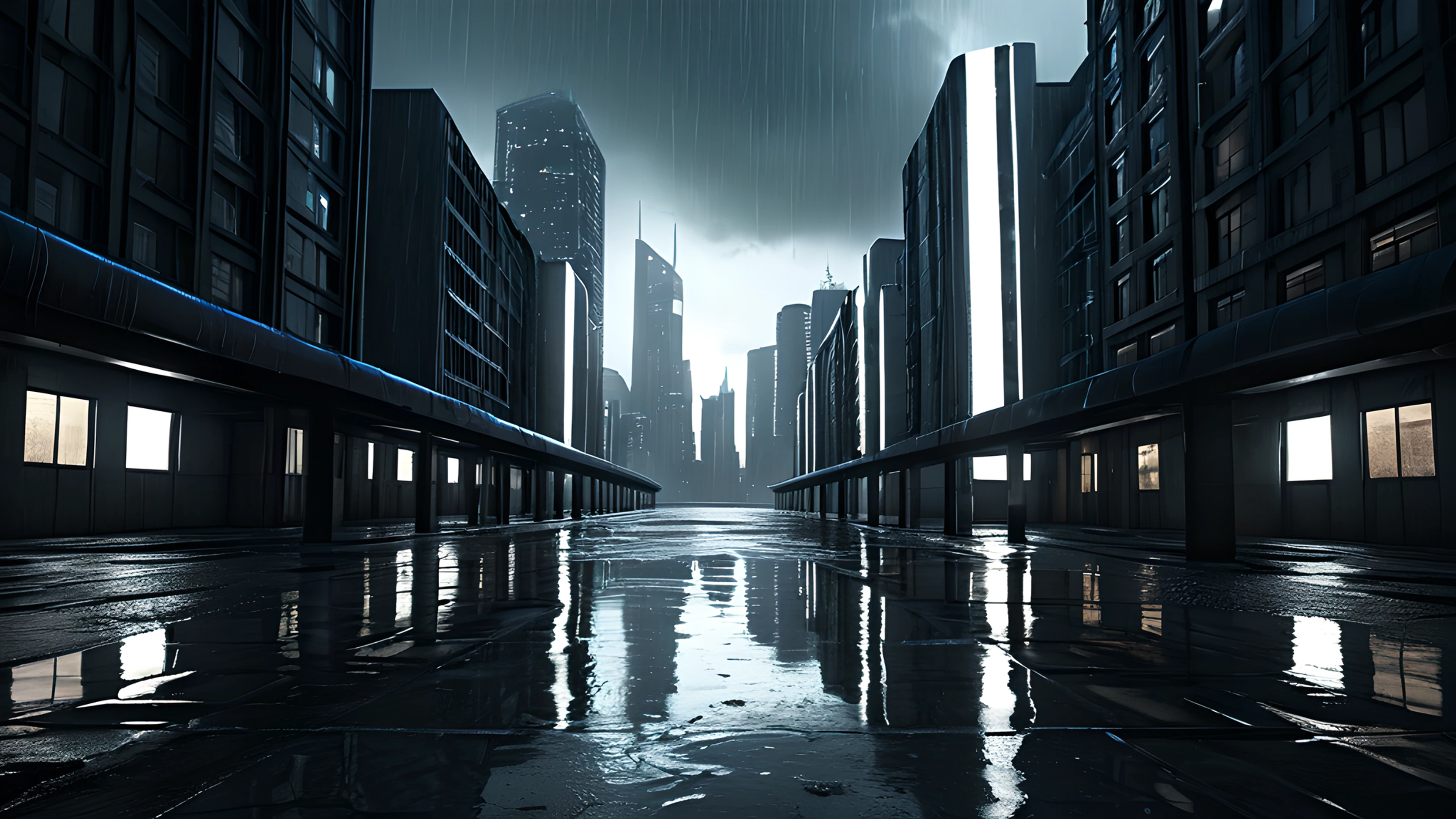 4K City Night Neon rain puddles 2025-10-21