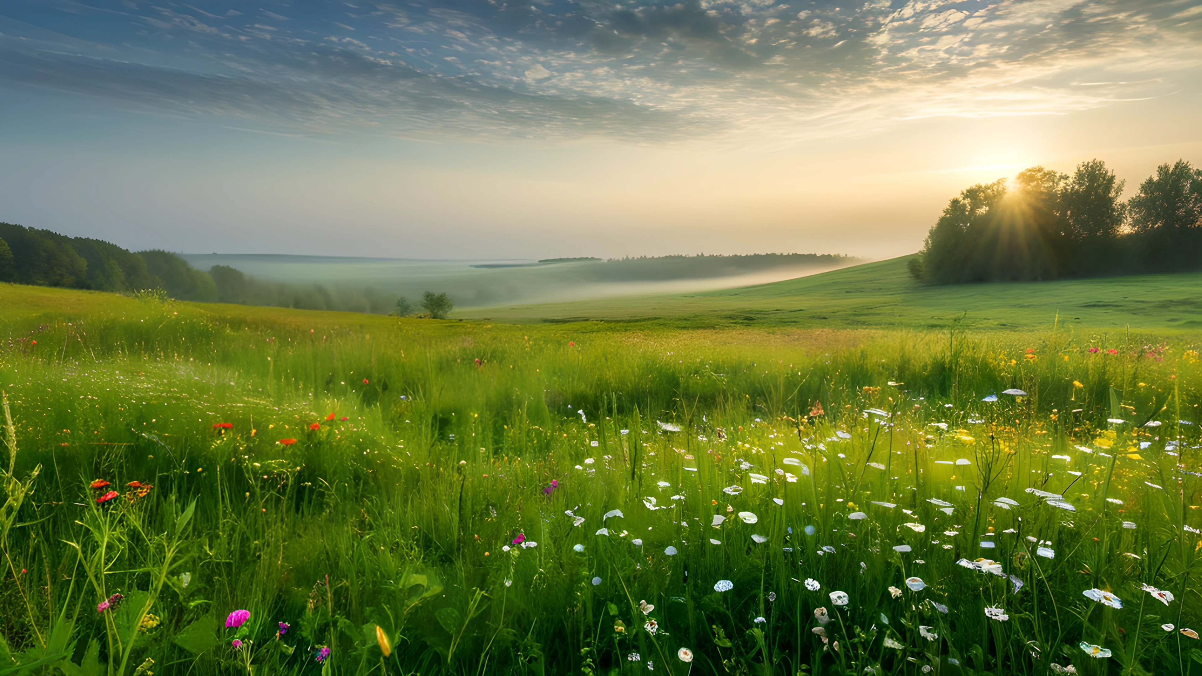 4K Spring Meadow clouds 2025-10-21