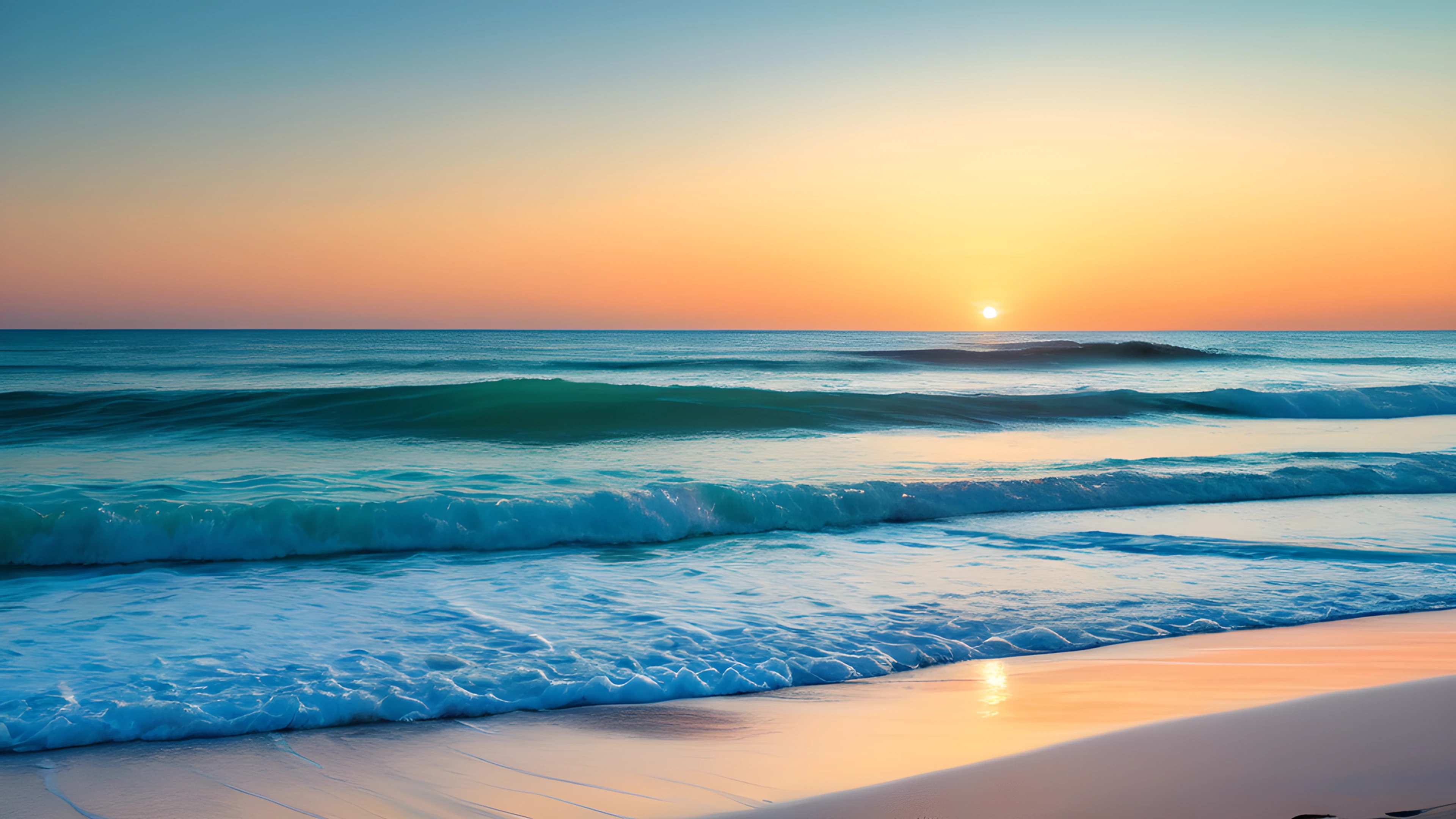 4K Summer Tropical Sunset horizon 2025-10-21