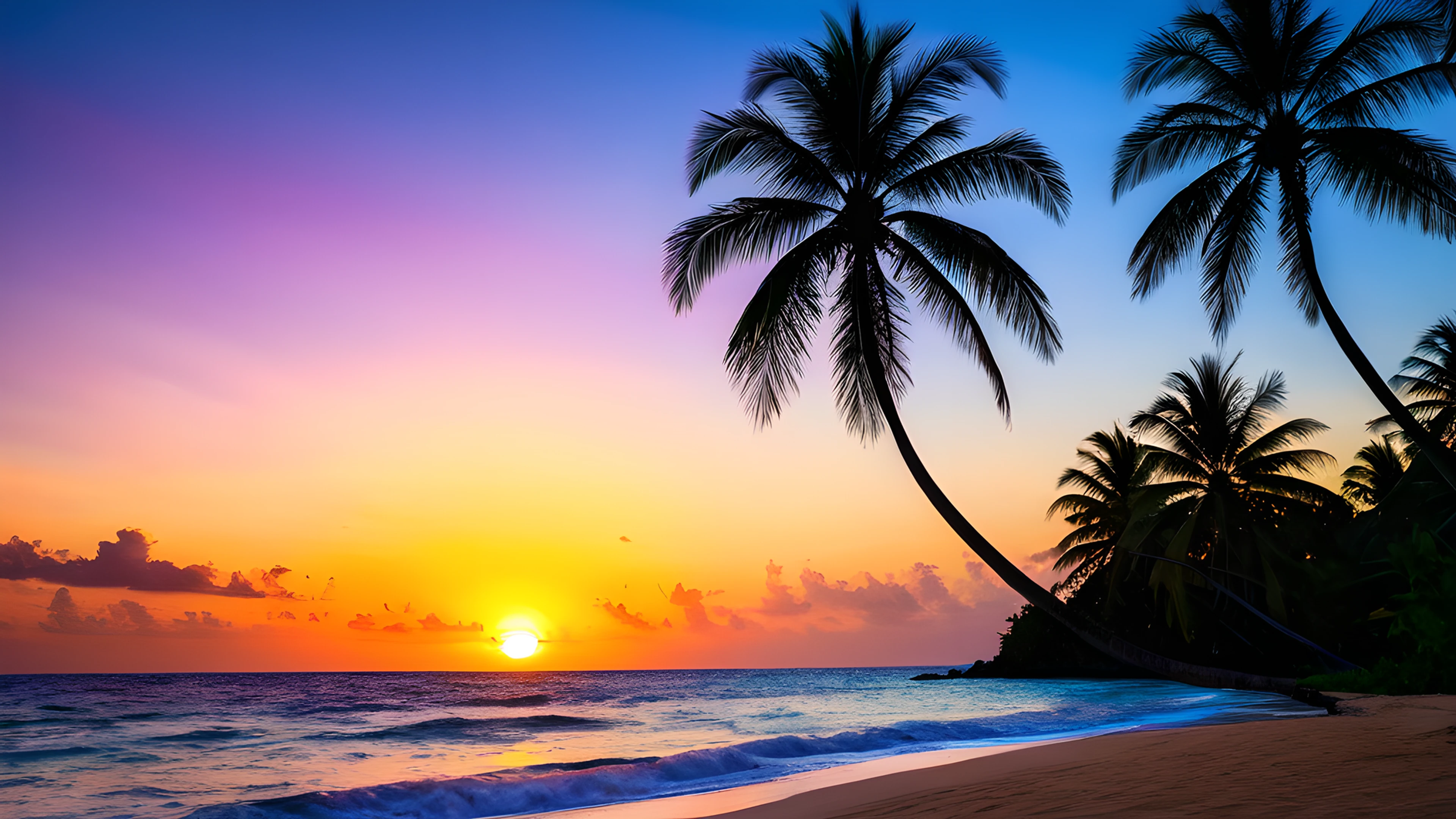 4K Summer Tropical Sunset ocean 2025-10-21