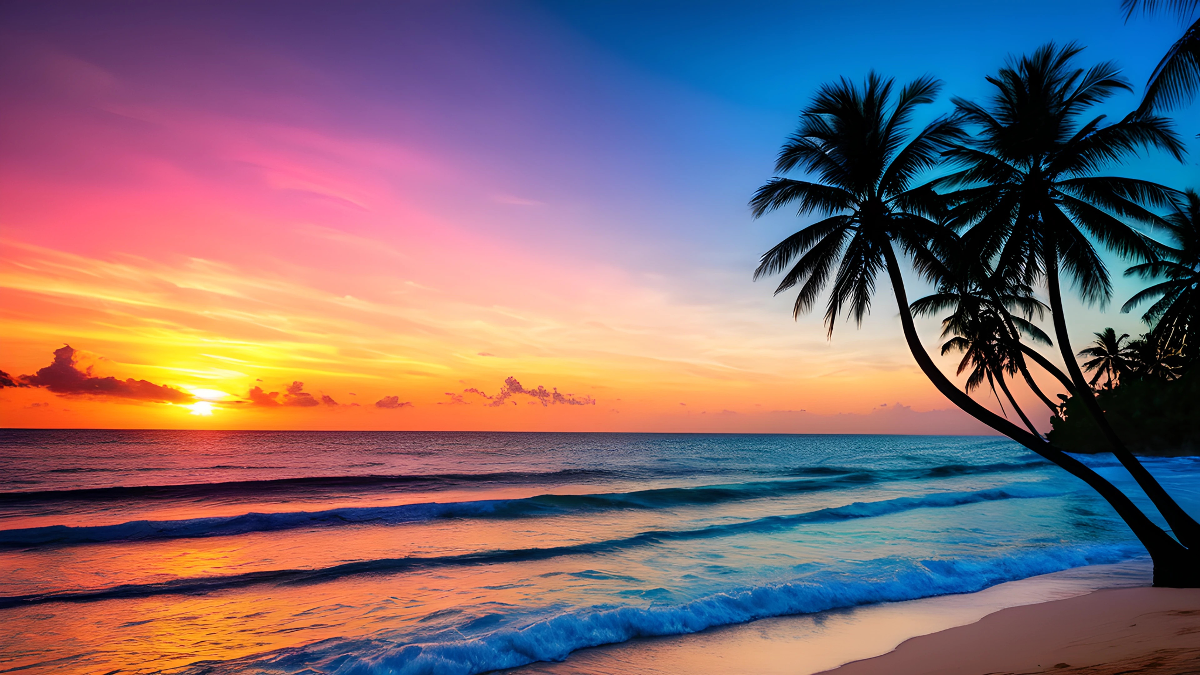 4K Summer Tropical Sunset ocean 2025-10-21