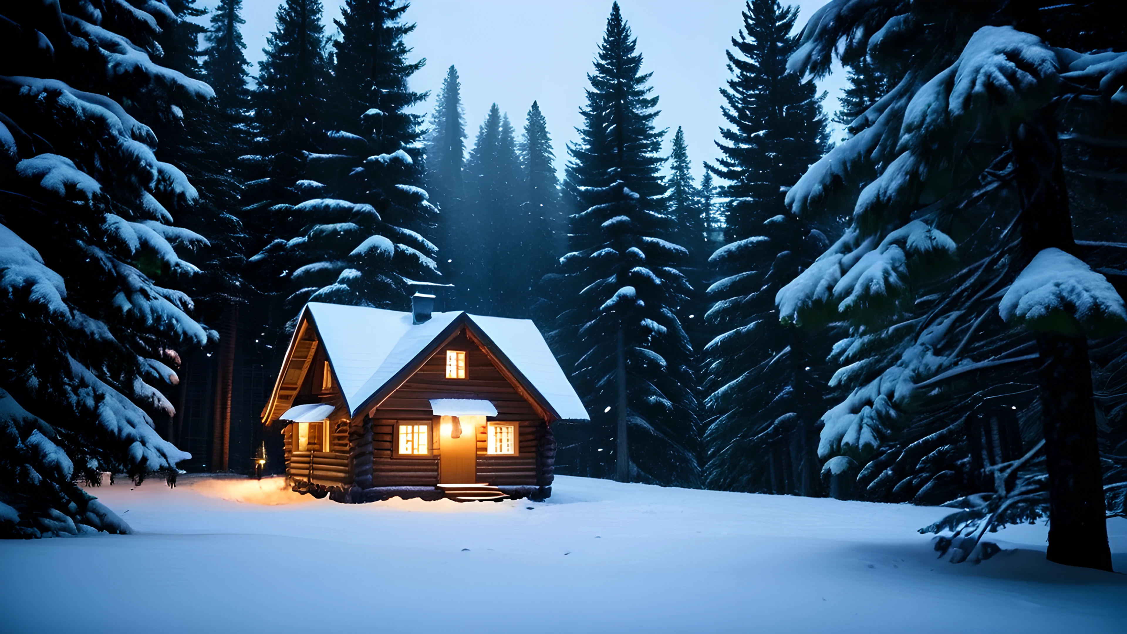 4K Christmas Snowy Village snowfall 2025-10-23