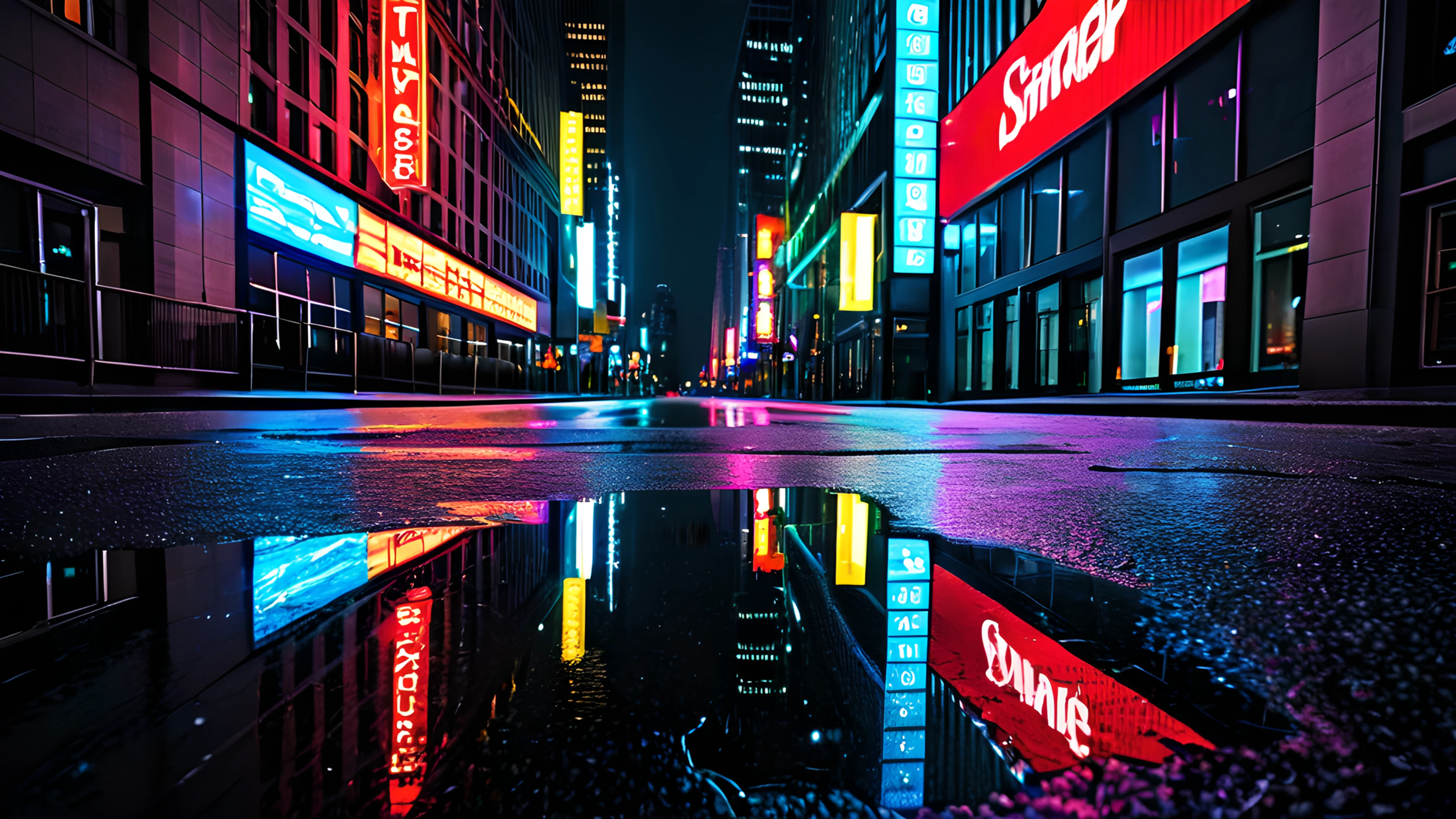 4K City Night Neon skyscraper 2025-10-24