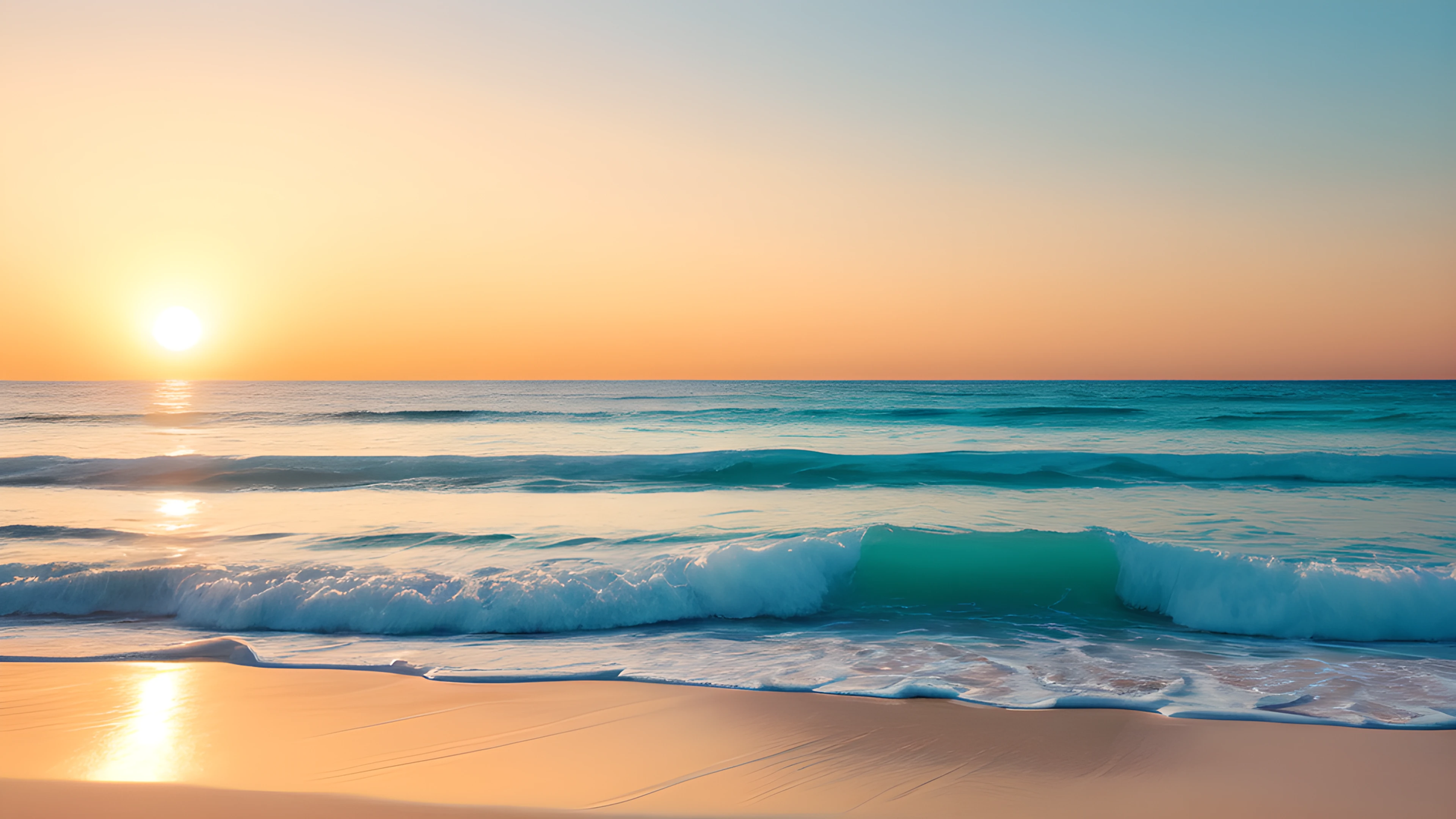 4K Summer Tropical Sunset horizon 2025-10-24