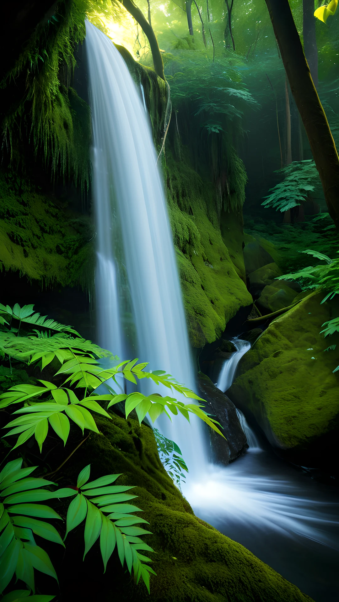 iPhone Nature Green Forest waterfall 2025-10-23