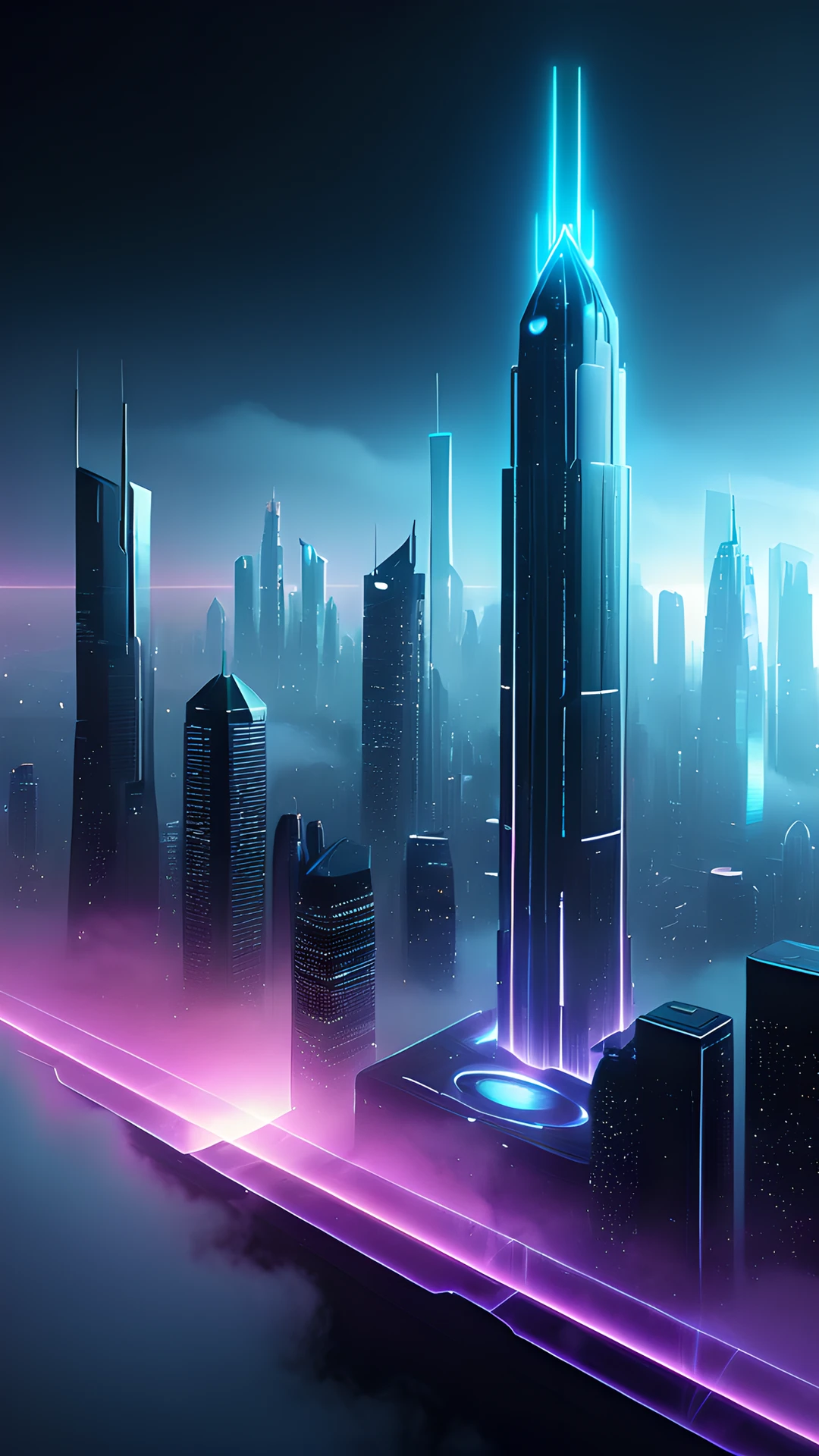 iPhone Neon Cyberpunk City foggy haze 2025-10-23