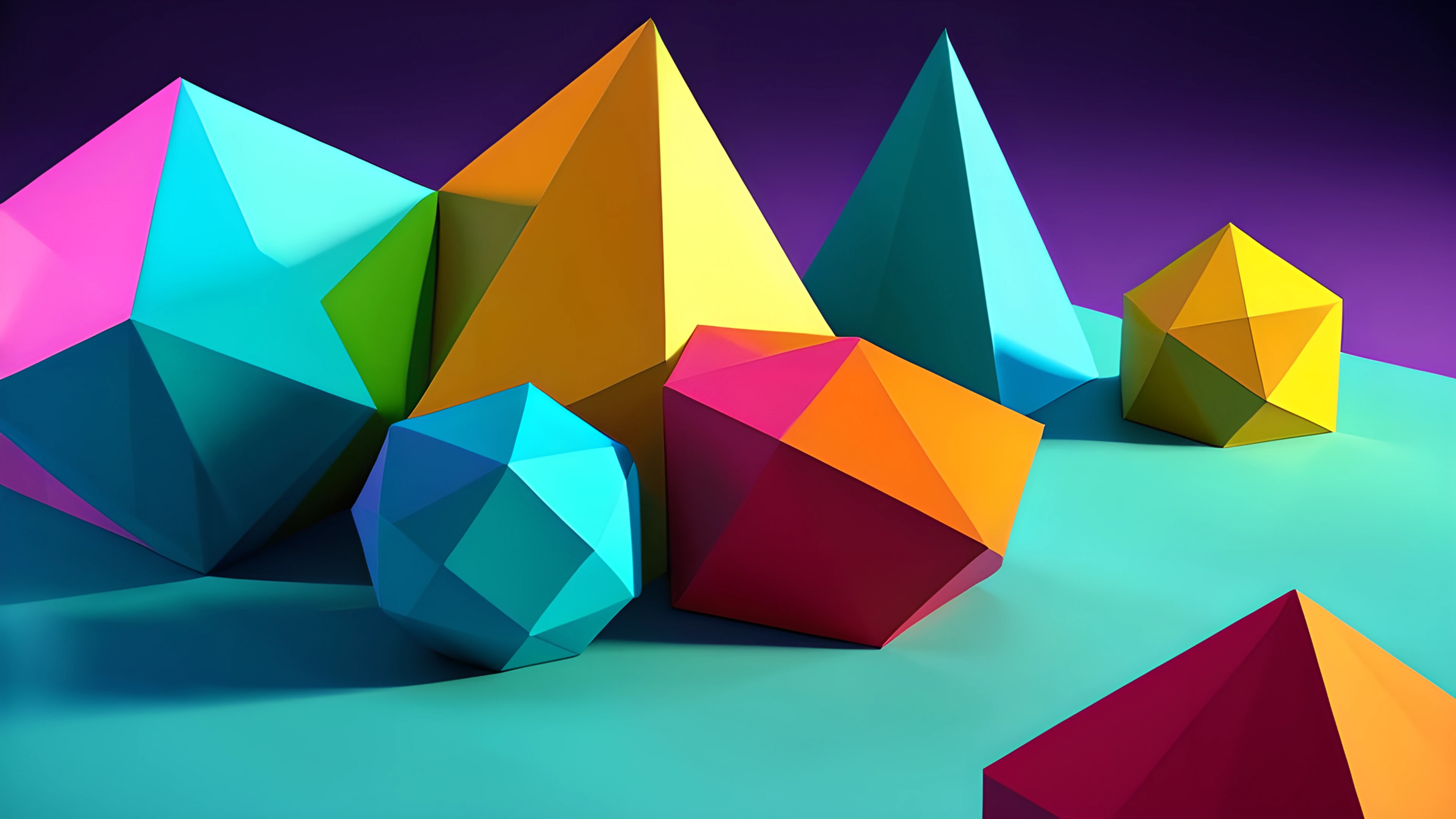 4K Abstract Geometric low-poly 2025-12-19