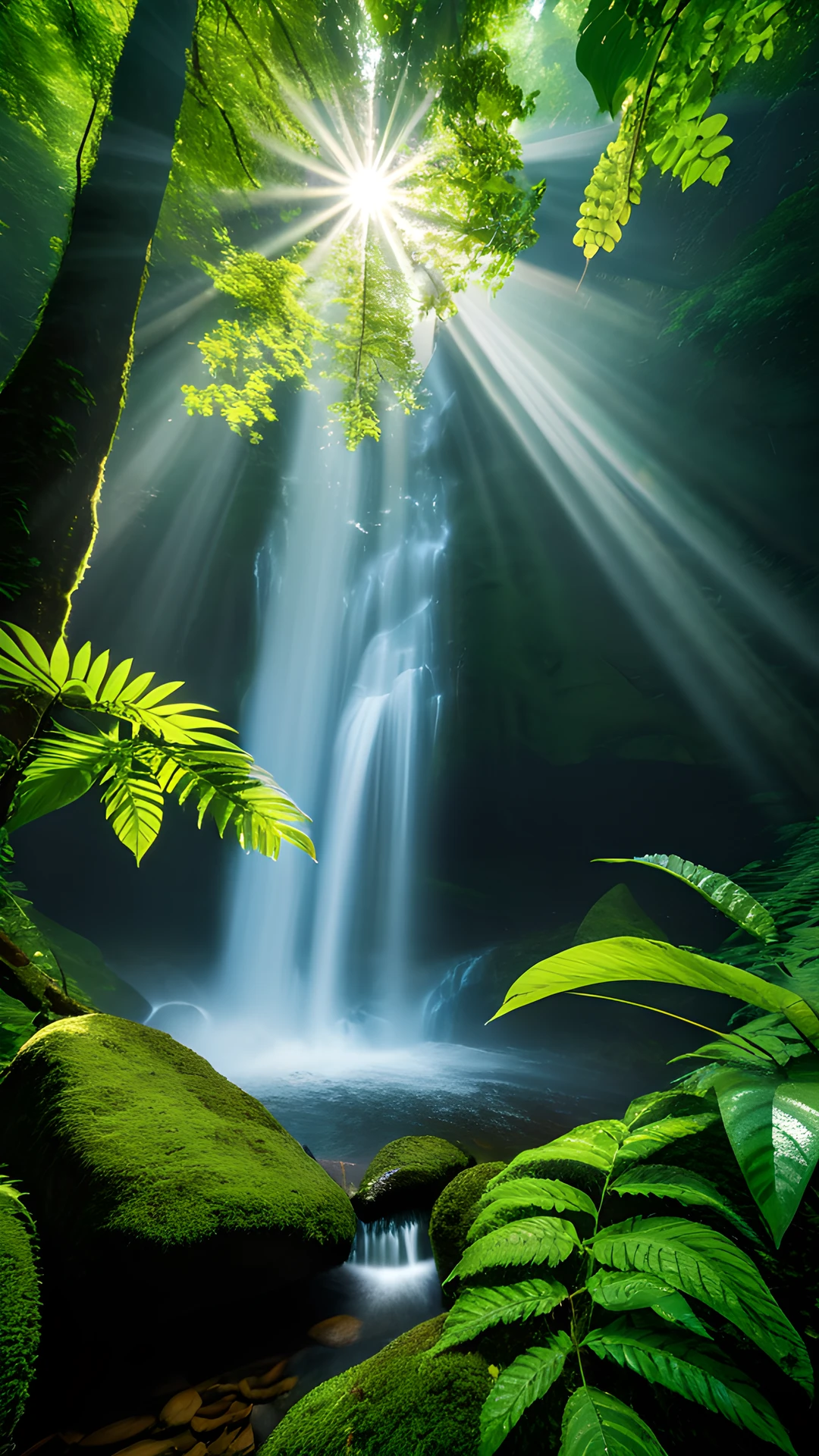 iPhone Nature Green Forest waterfall 2025-12-19