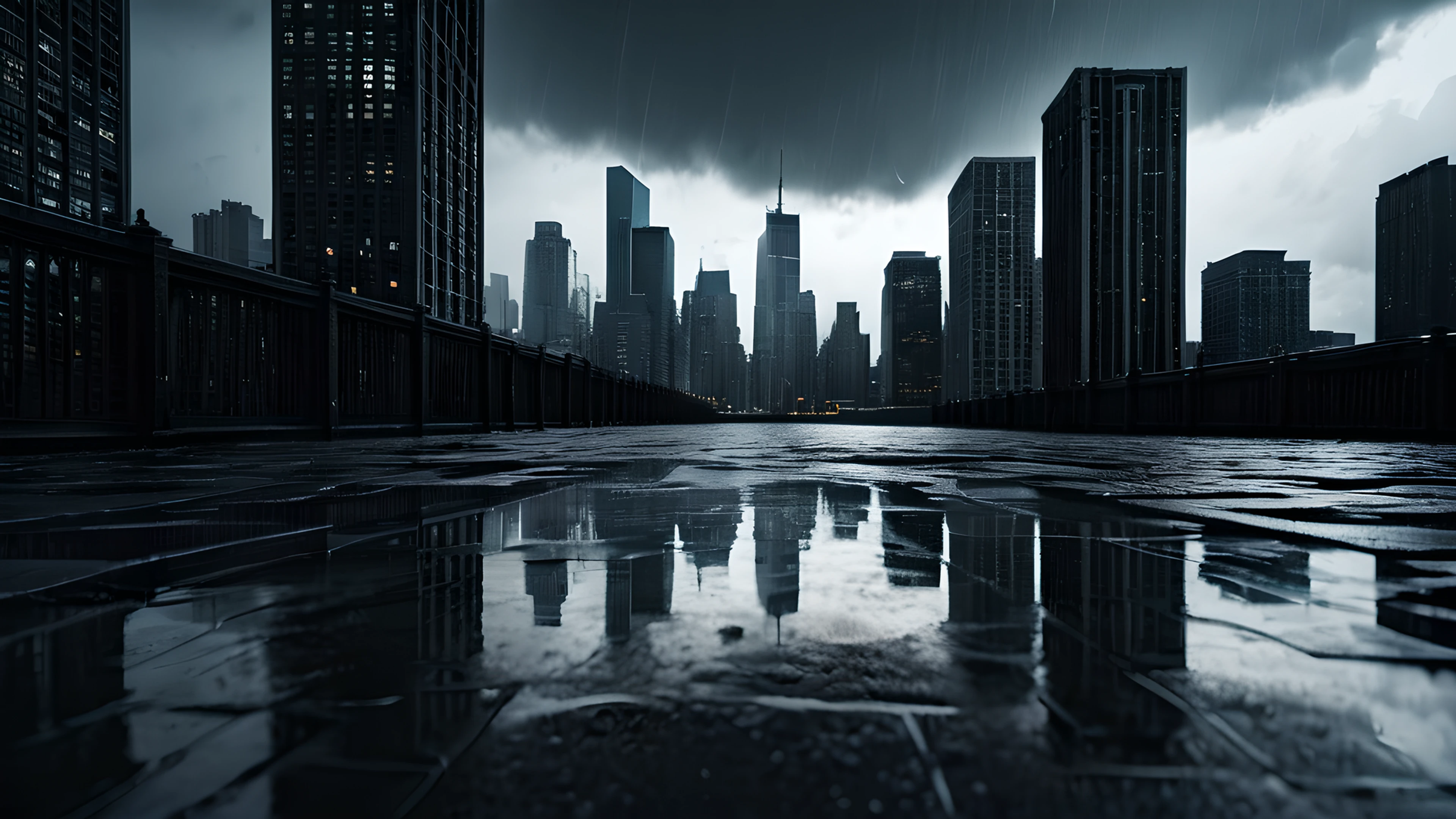 4K City Night Neon rain puddles 2026-01-01