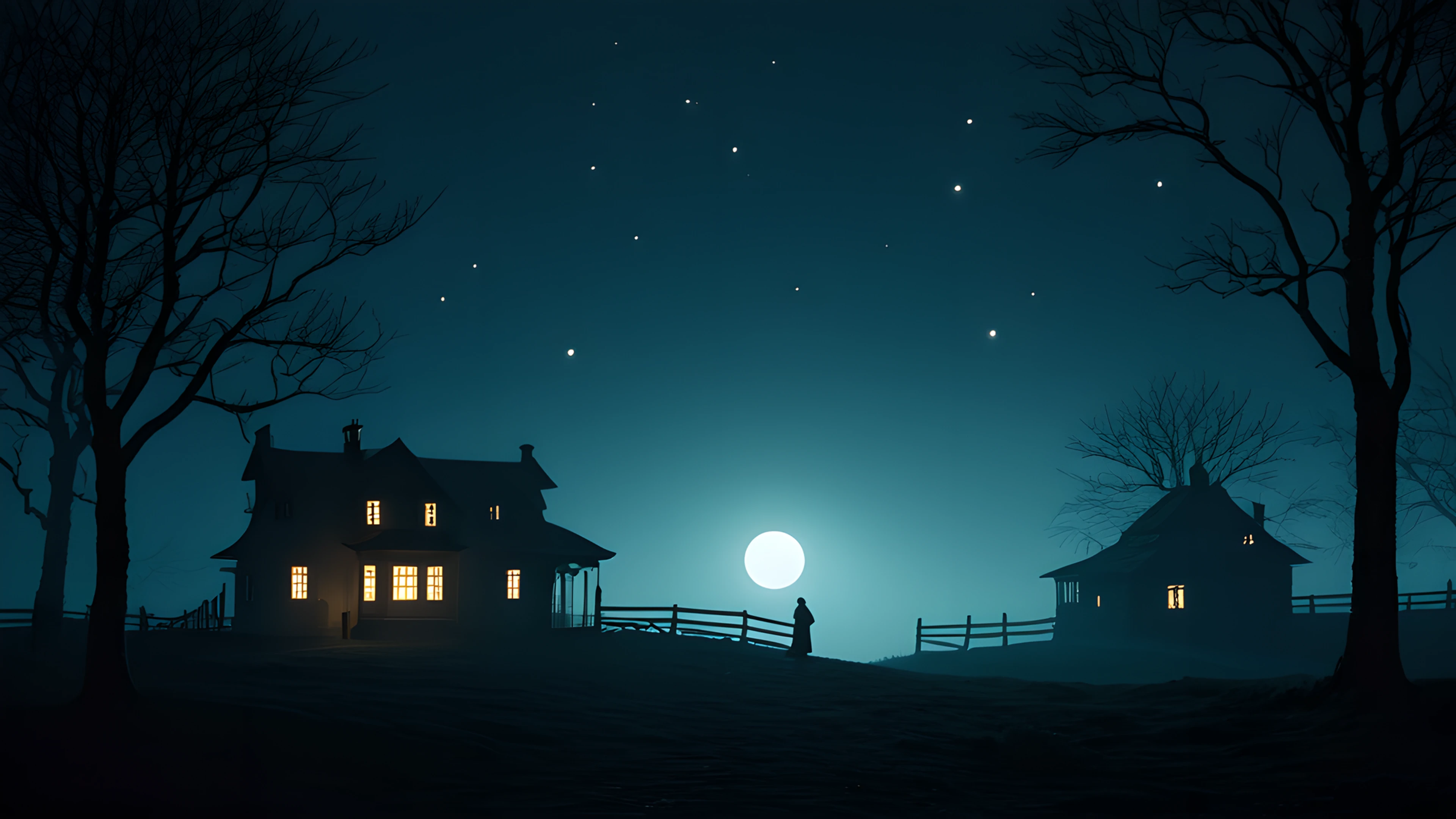 4K Halloween Haunted Street lanterns 2025-12-31