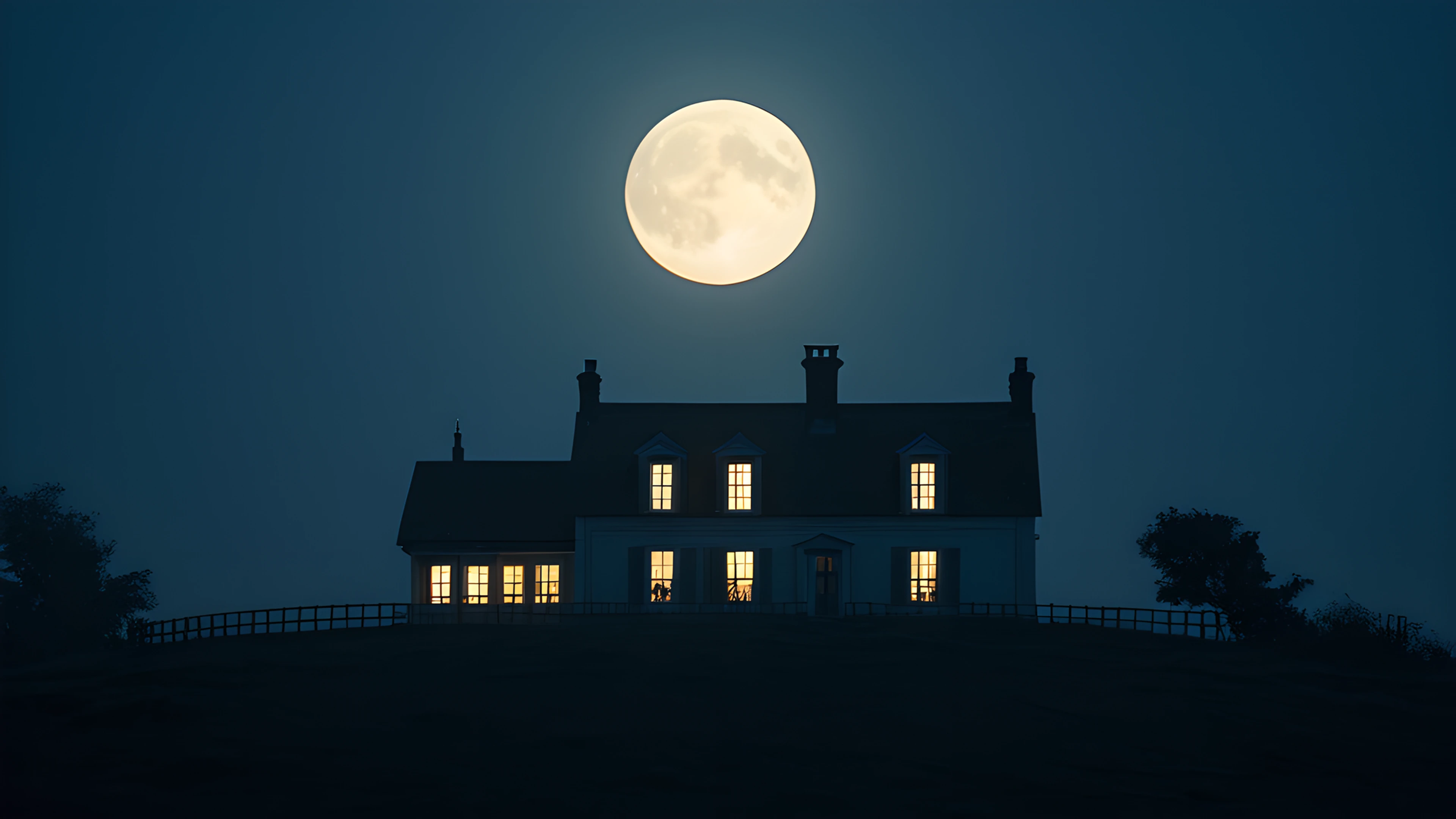 4K Halloween Haunted Street moon 2026-01-01