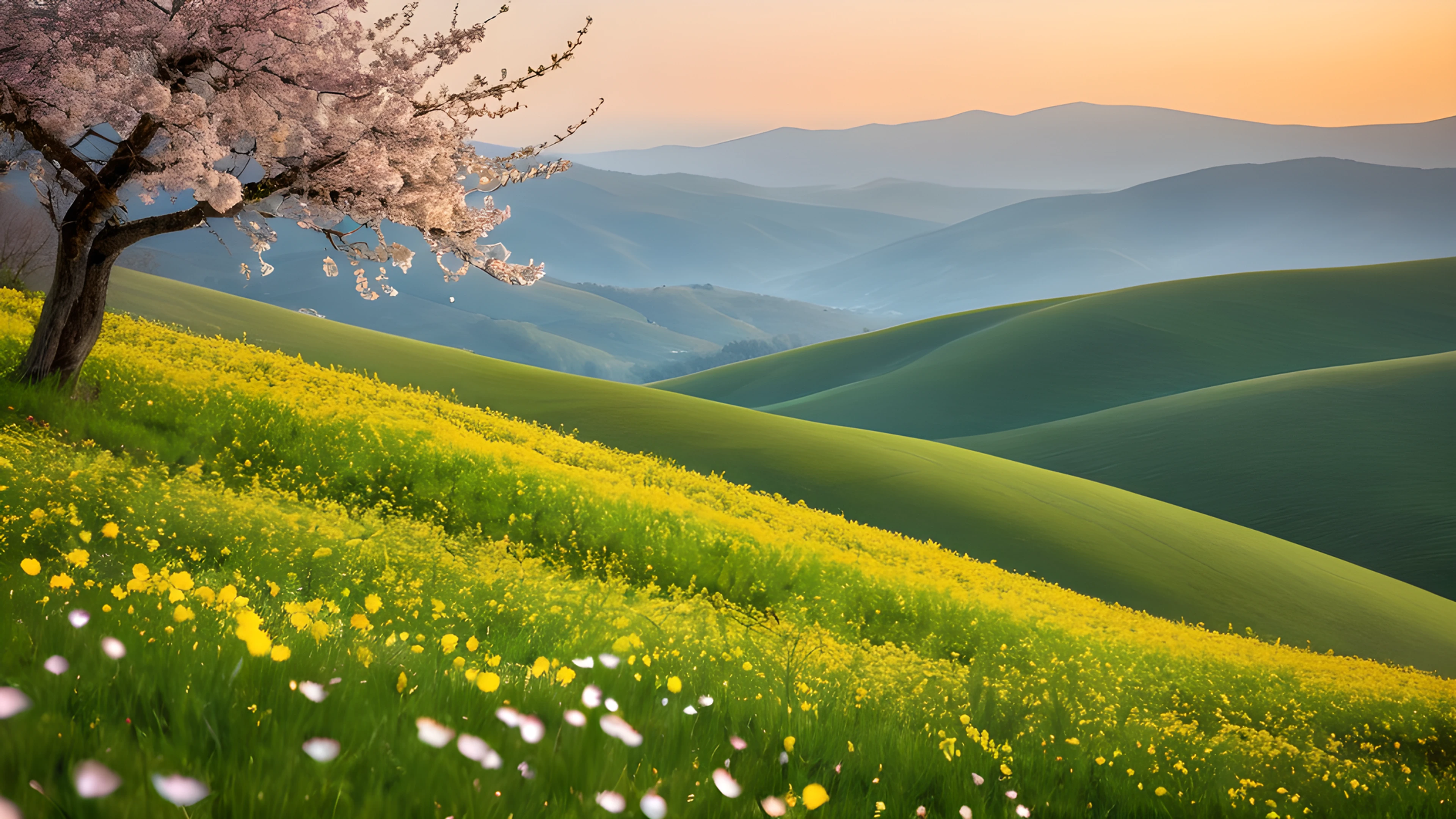 4K Spring Meadow hills 2026-01-01