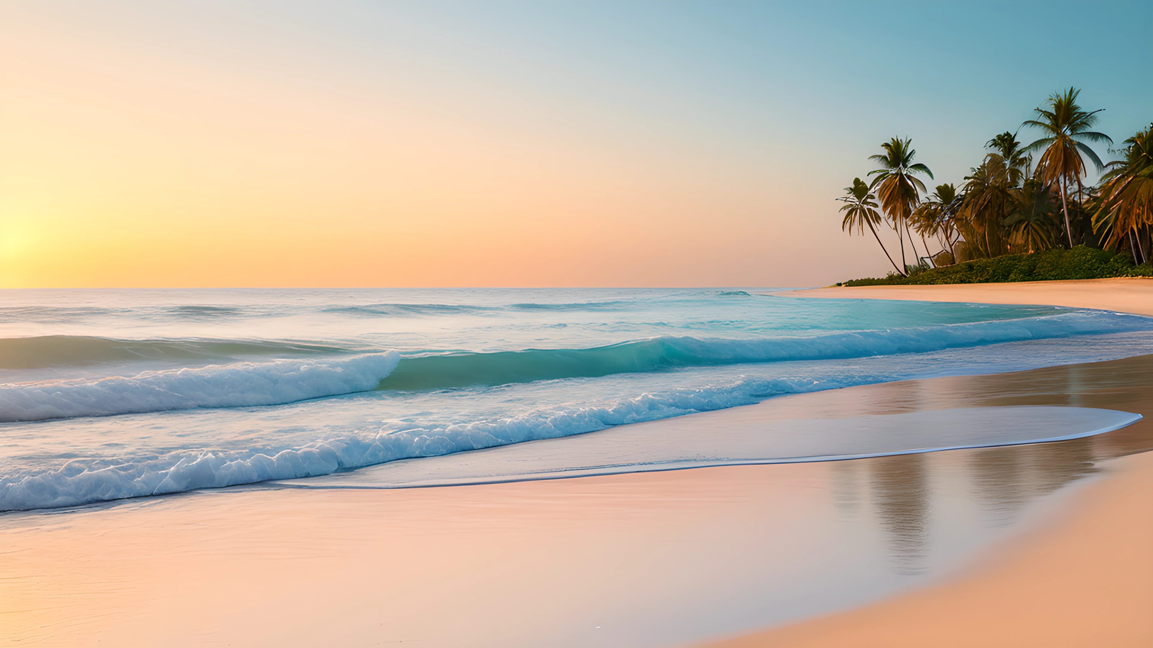 4K Summer Tropical Sunset palm trees 2025-12-31