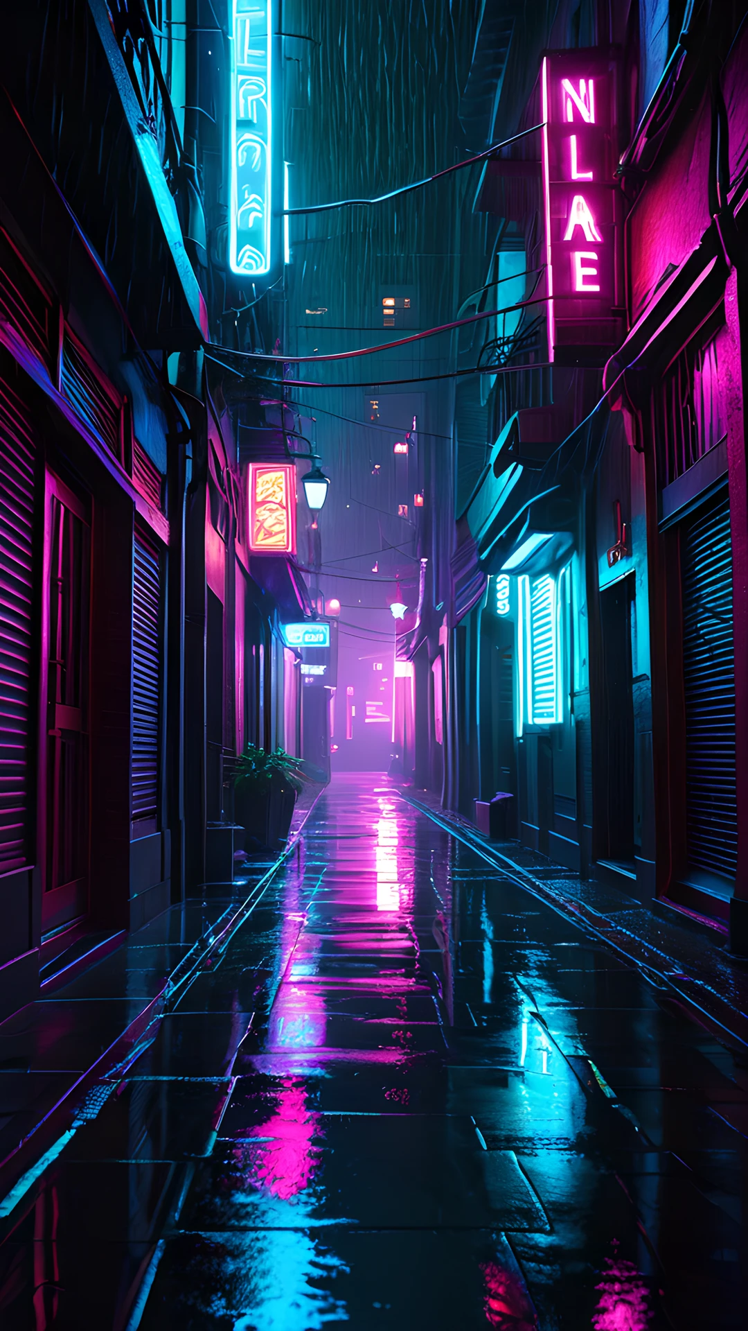 iPhone Neon Cyberpunk City alley 2026-01-01