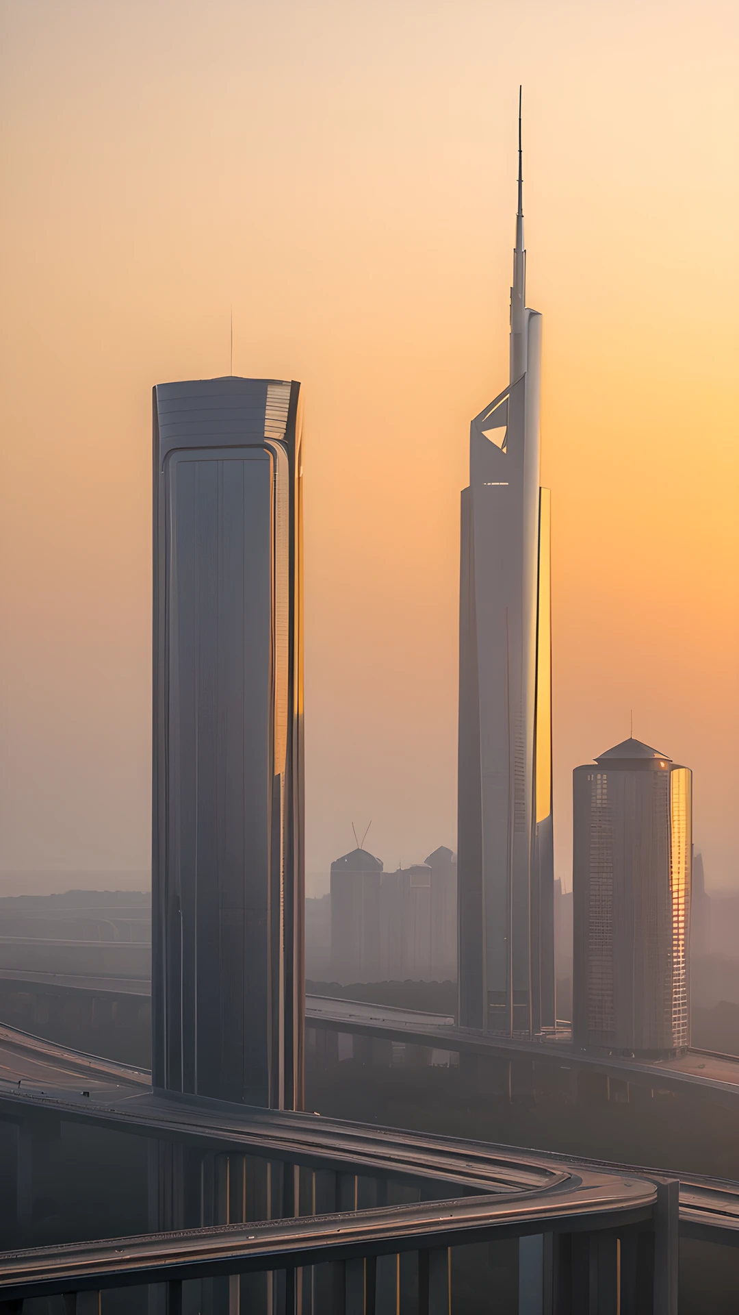 Mobile Sunrise Skyline distant bridge 2025-12-31