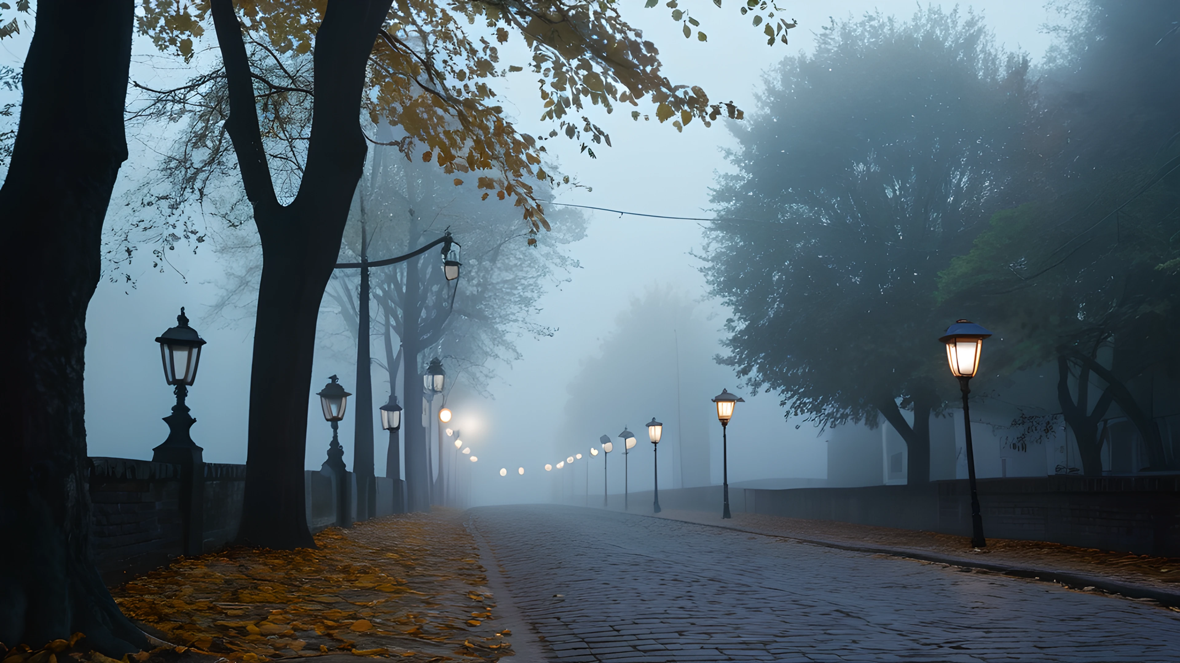 4K Halloween Haunted Street moon 2026-01-01