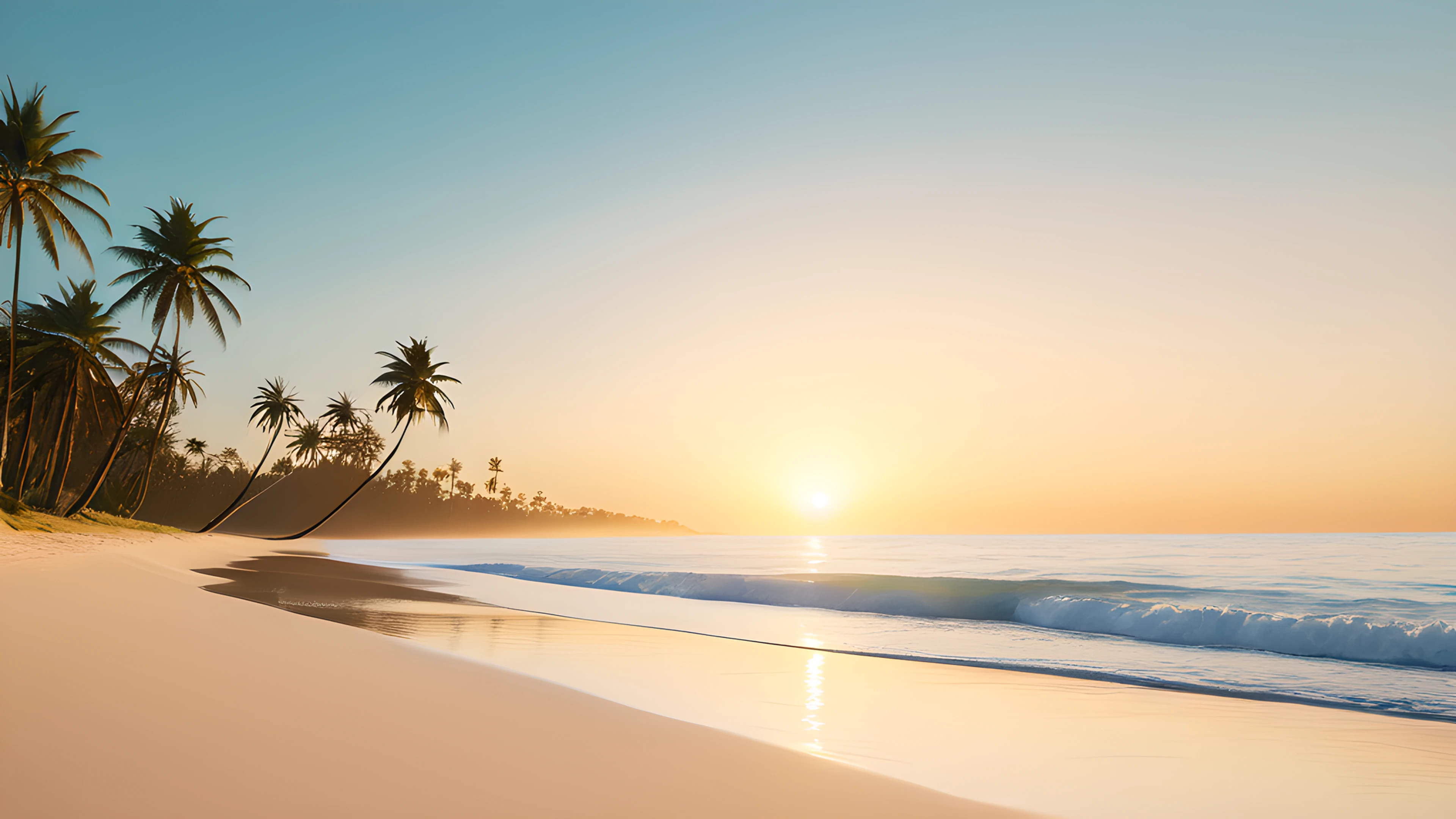 4K Summer Tropical Sunset palm trees 2026-01-01